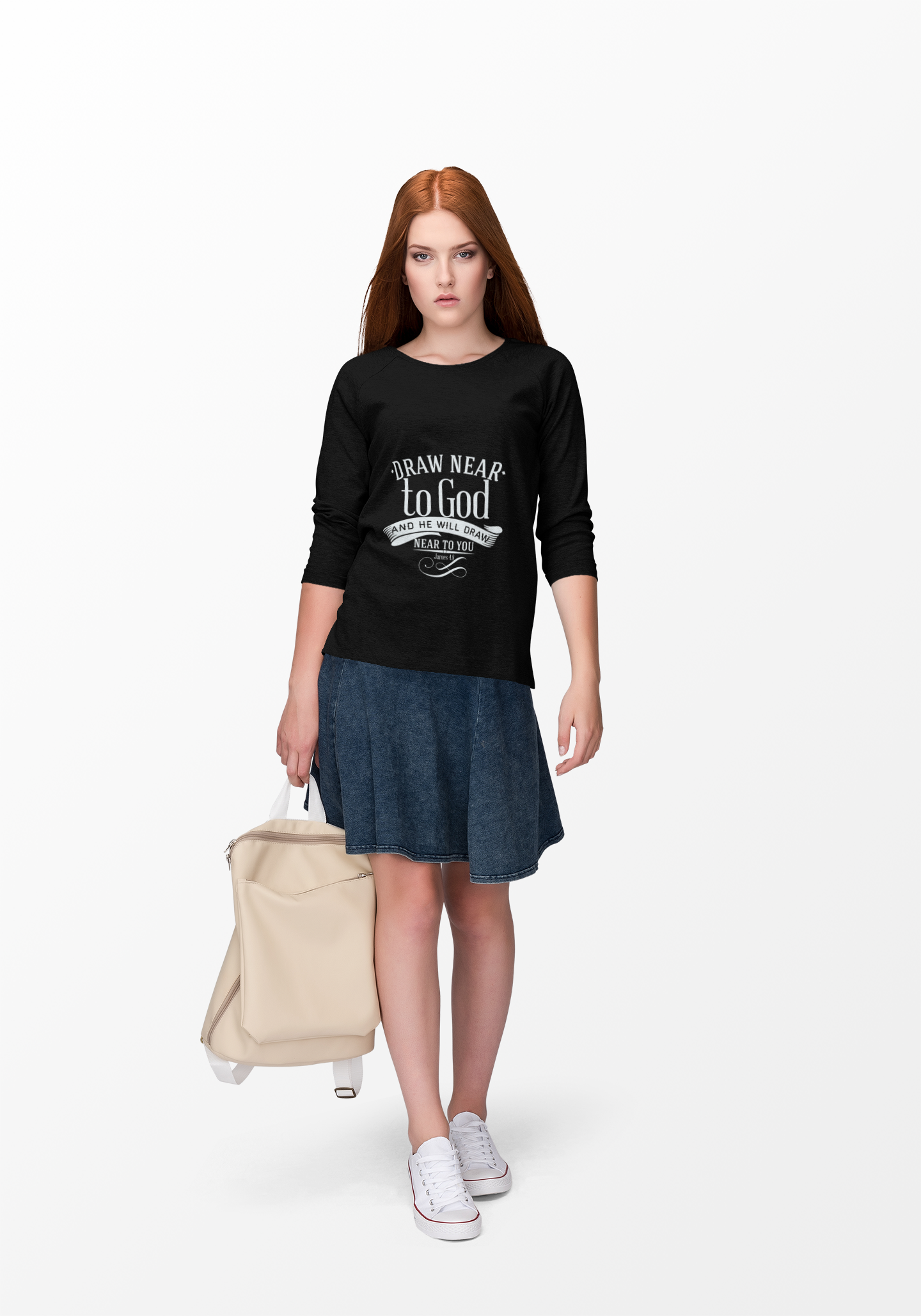 Inspirational Crewneck Sweatshirt - "Draw Near to God" Design