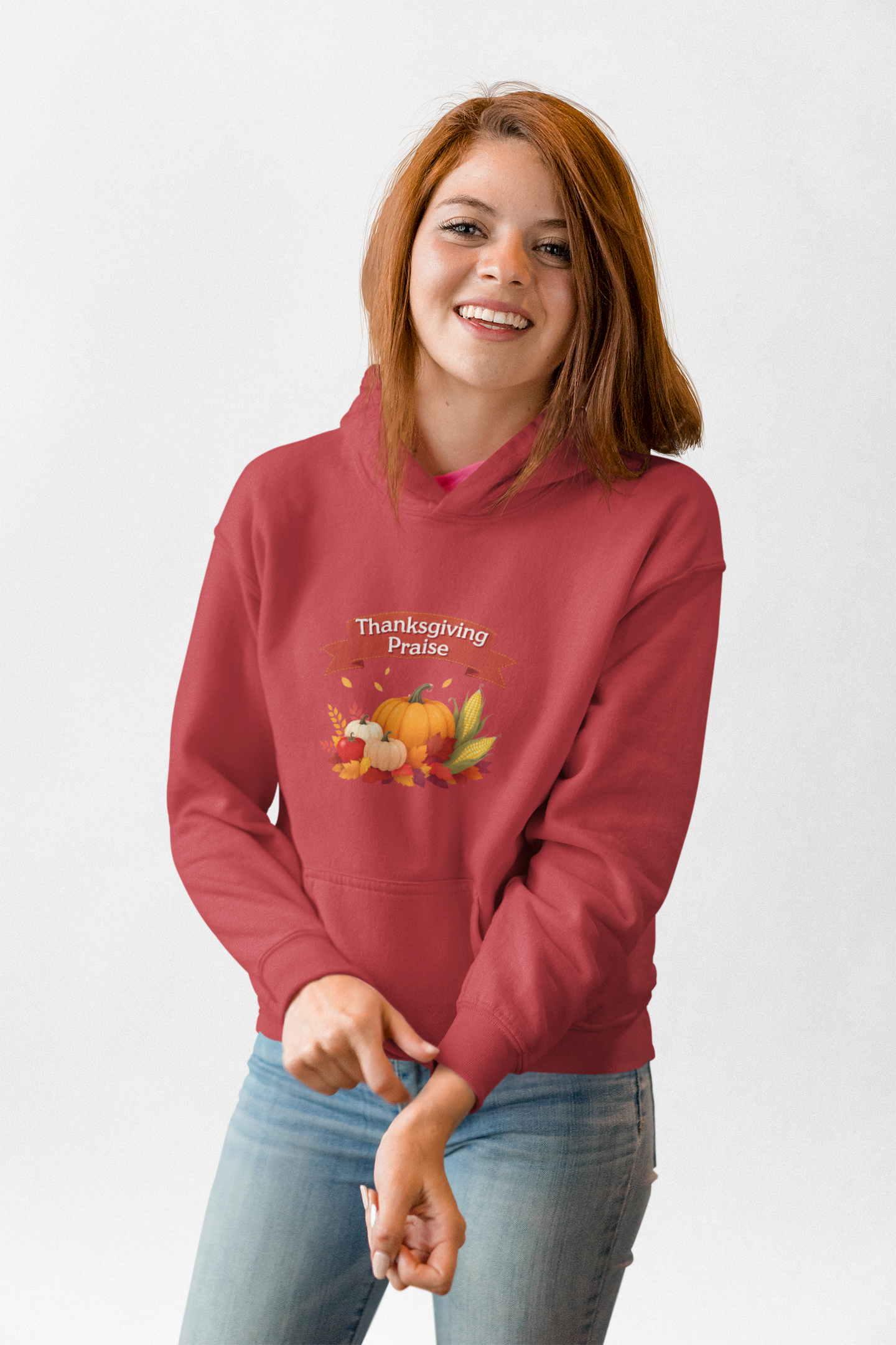 Thanksgiving Praise Unisex Midweight Softstyle Fleece Hoodie