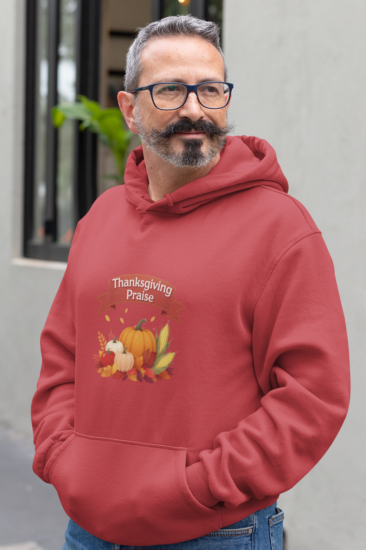 Thanksgiving Praise Unisex Midweight Softstyle Fleece Hoodie