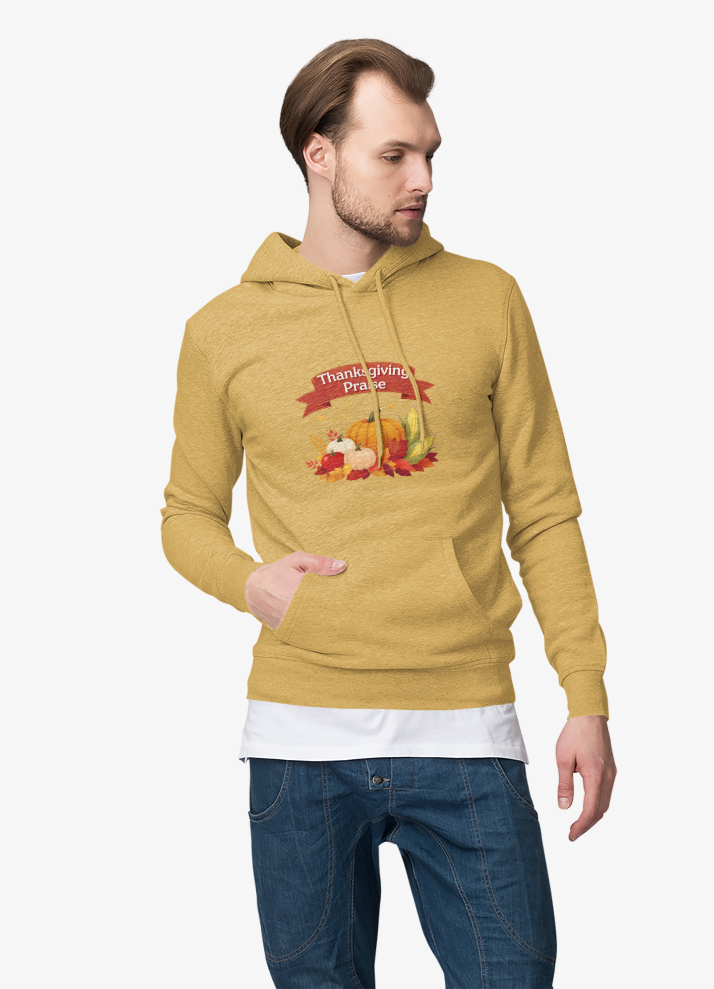 Thanksgiving Praise Unisex Midweight Softstyle Fleece Hoodie