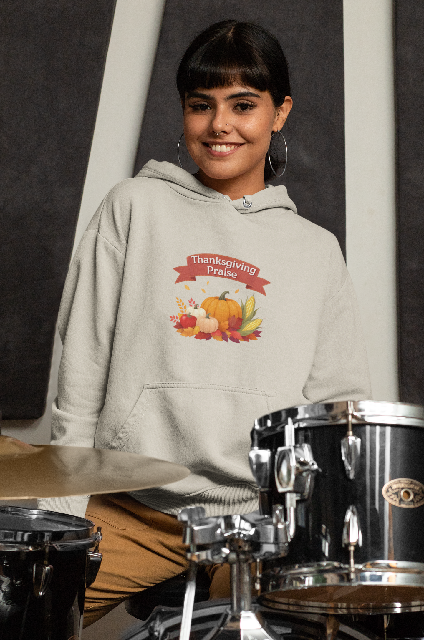 Thanksgiving Praise Unisex Midweight Softstyle Fleece Hoodie