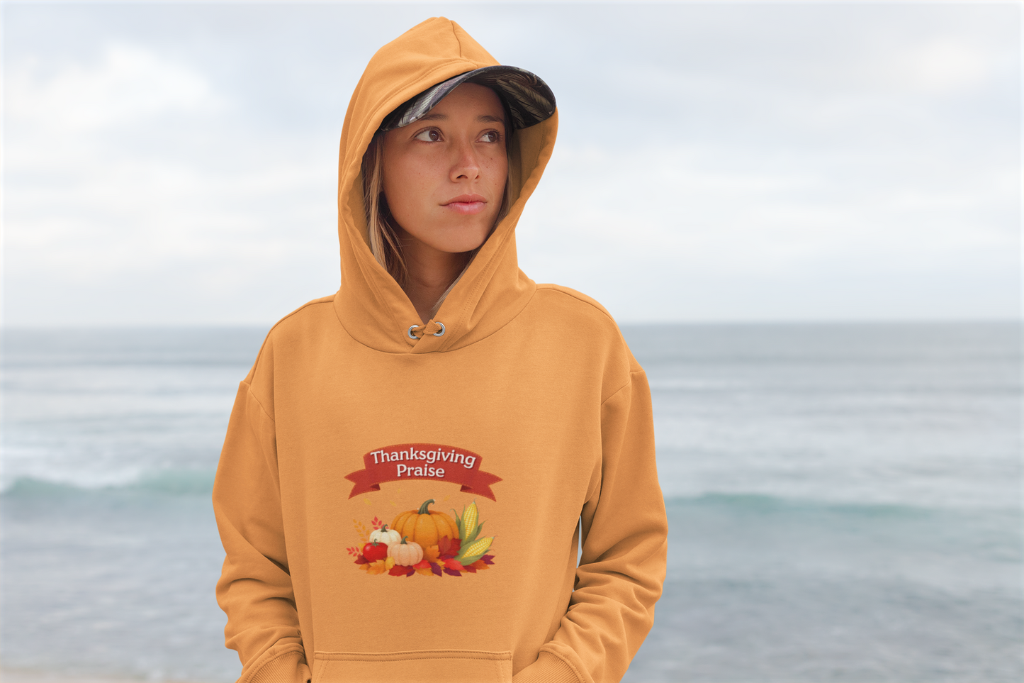 Thanksgiving Praise Unisex Midweight Softstyle Fleece Hoodie