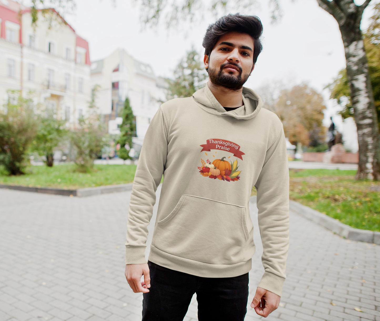 Thanksgiving Praise Unisex Midweight Softstyle Fleece Hoodie