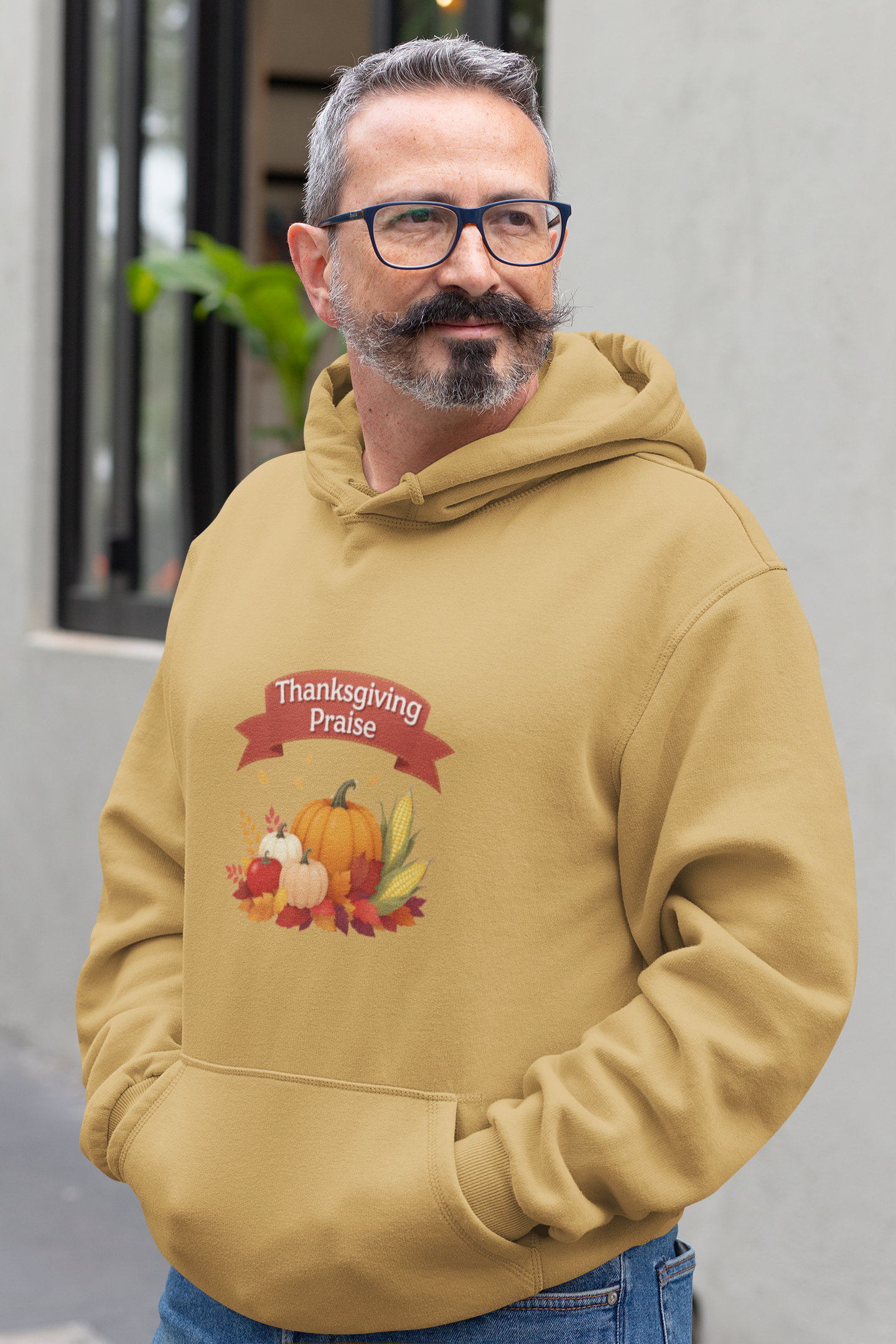 Thanksgiving Praise Unisex Midweight Softstyle Fleece Hoodie