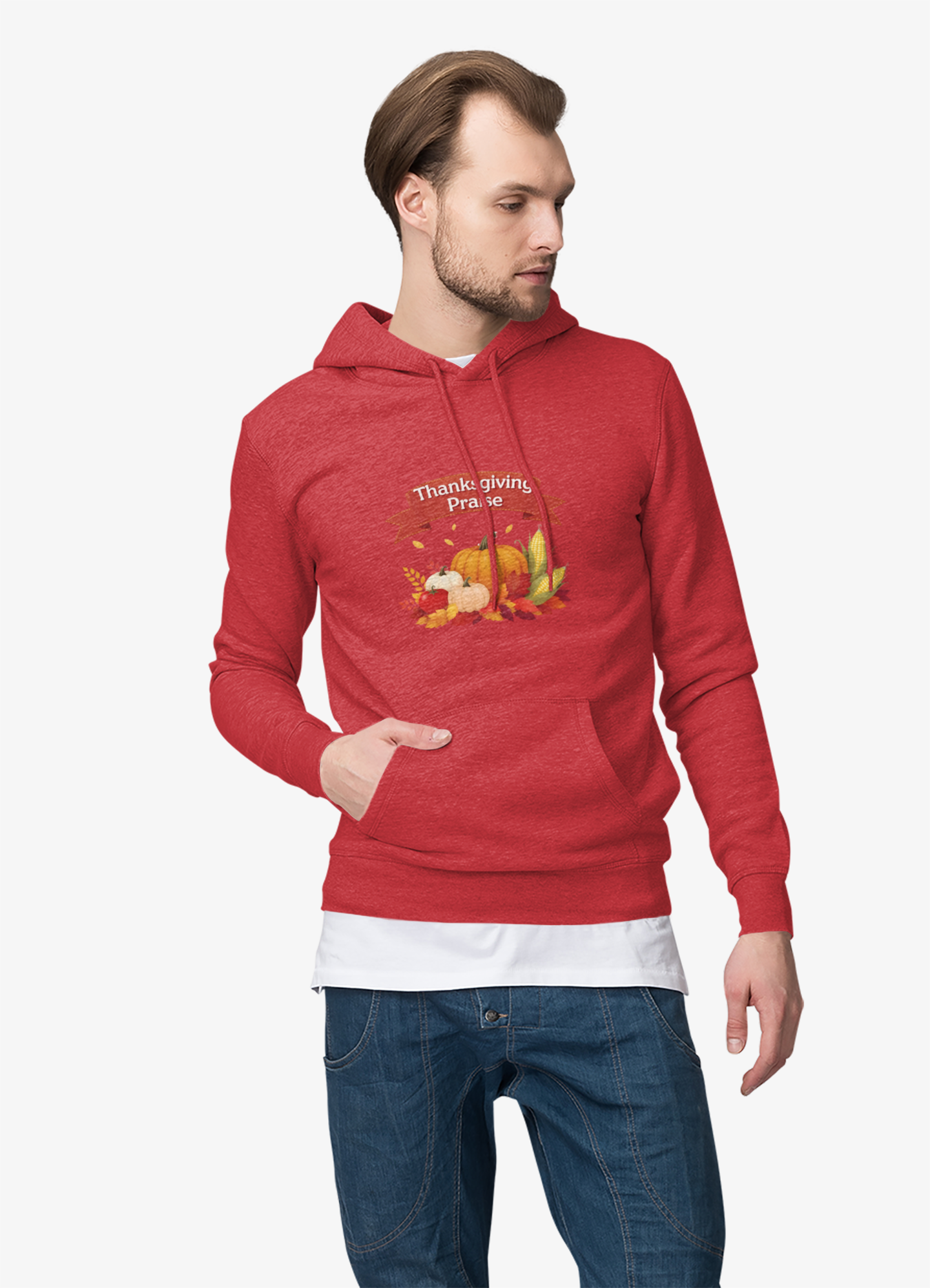 Thanksgiving Praise Unisex Midweight Softstyle Fleece Hoodie