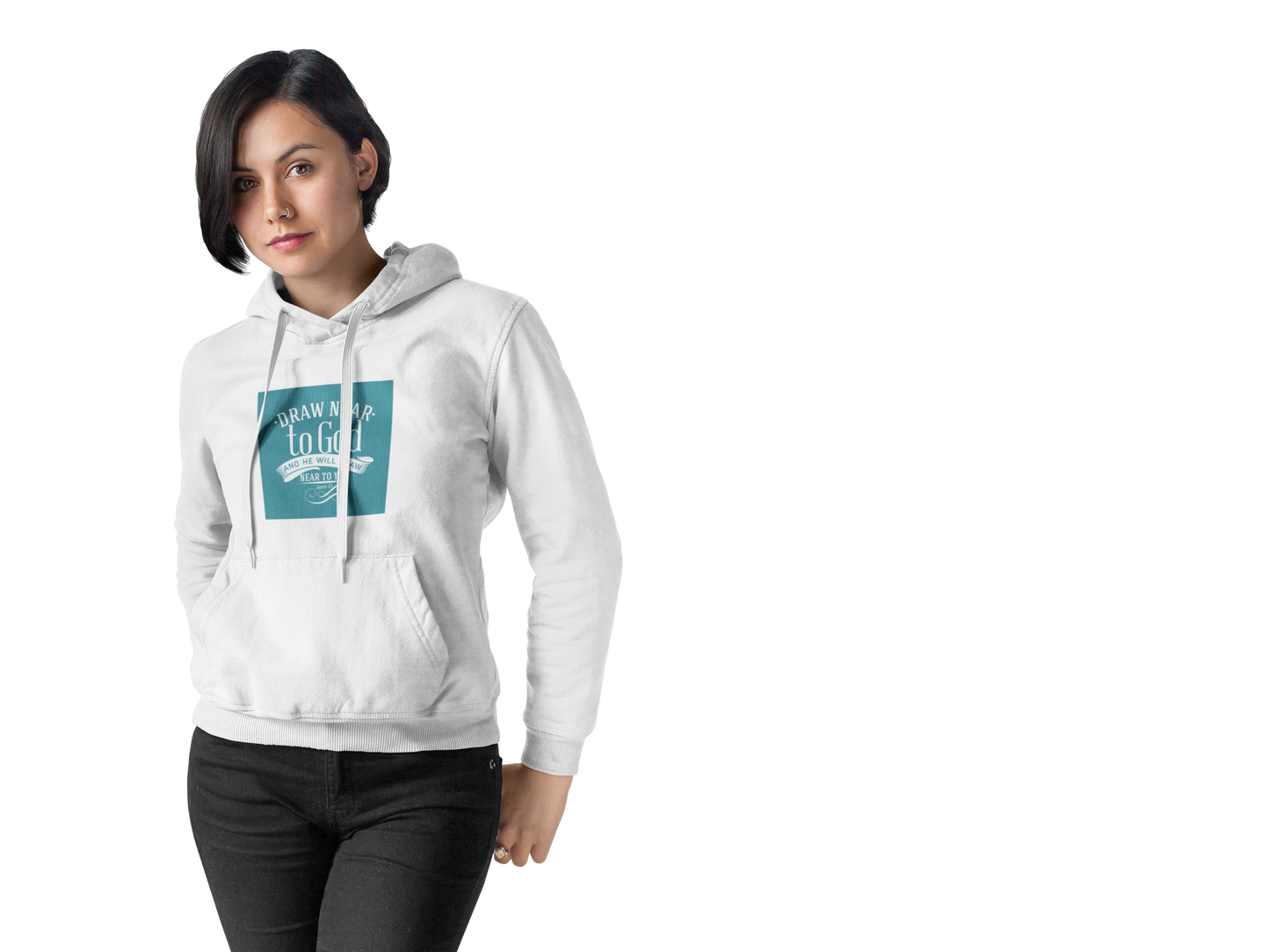 Draw Near To God Unisex Midweight Softstyle Fleece Hoodie