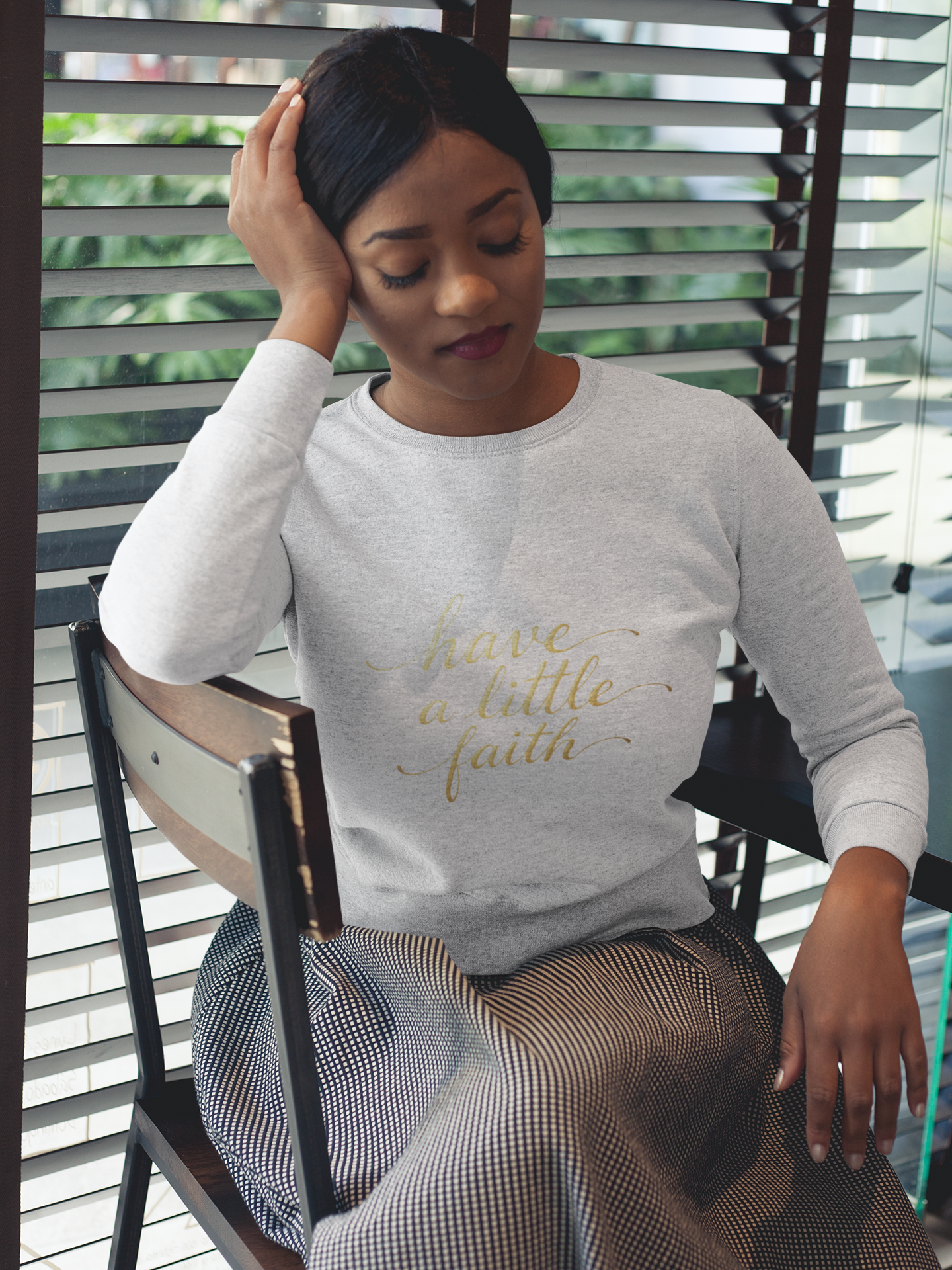 Inspirational Crewneck Sweatshirt - "Have a little Faith" Design