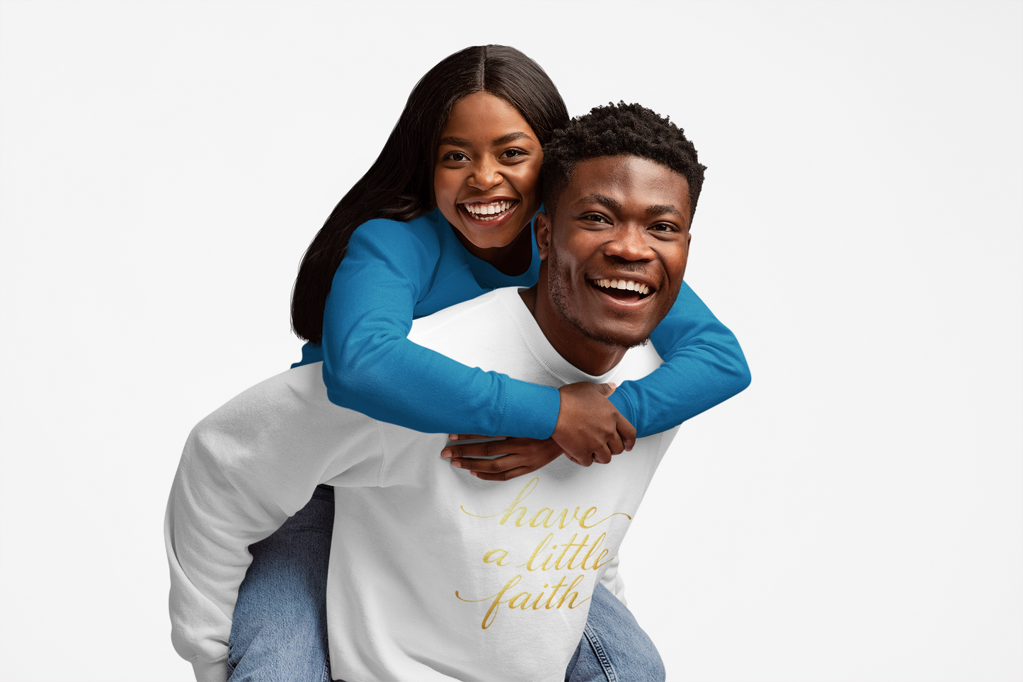 Inspirational Crewneck Sweatshirt - "Have a little Faith" Design