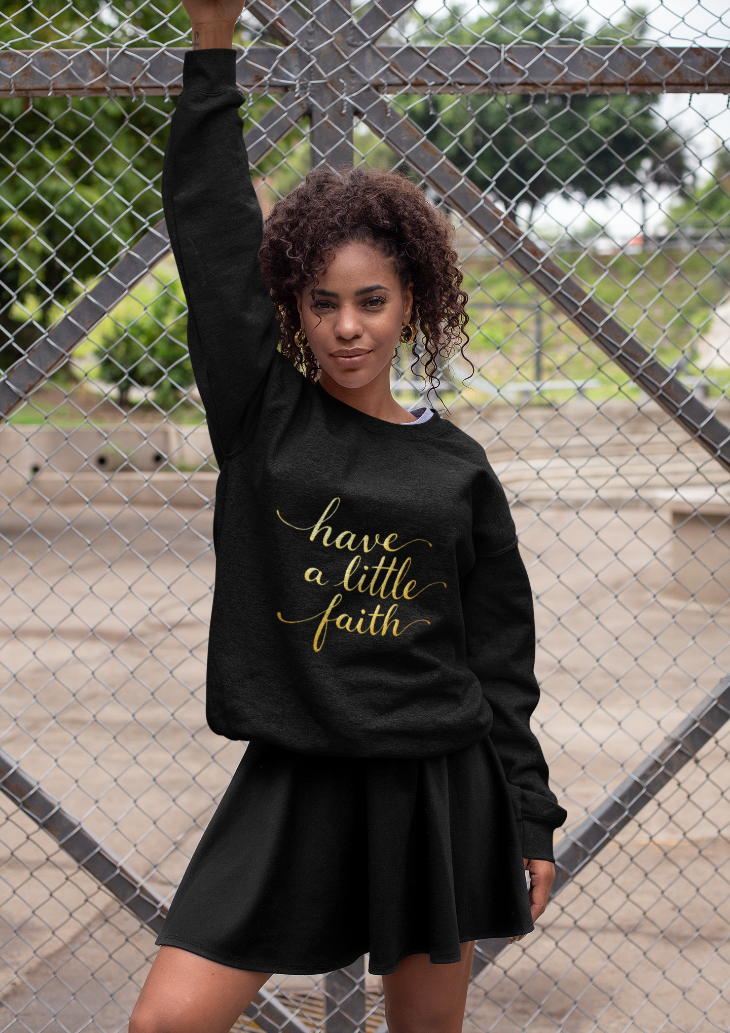 Inspirational Crewneck Sweatshirt - "Have a little Faith" Design