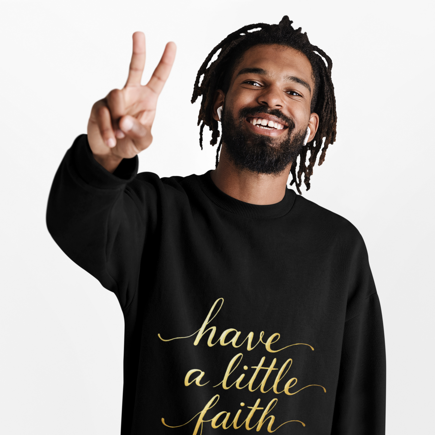 Inspirational Crewneck Sweatshirt - "Have a little Faith" Design