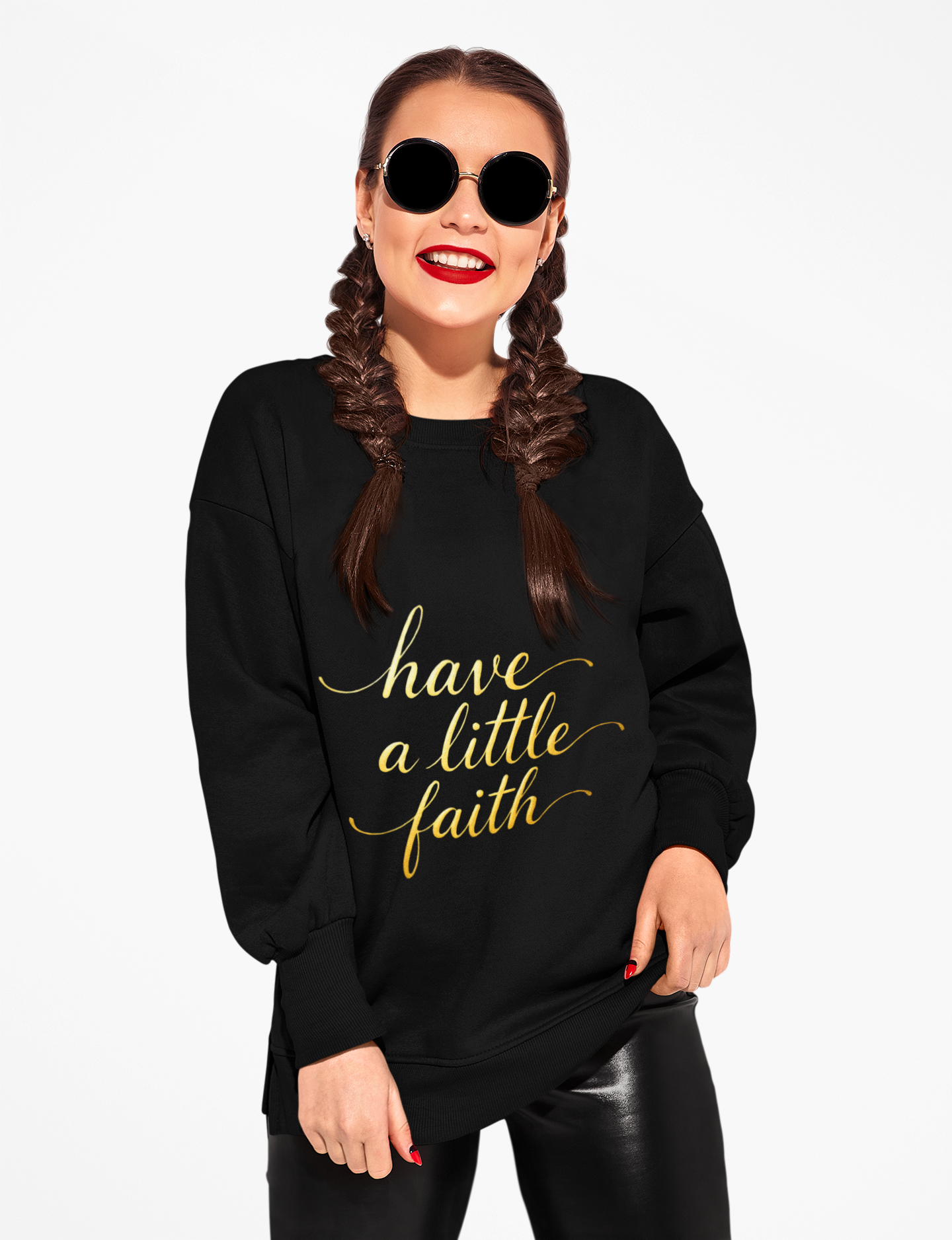 Inspirational Crewneck Sweatshirt - "Have a little Faith" Design