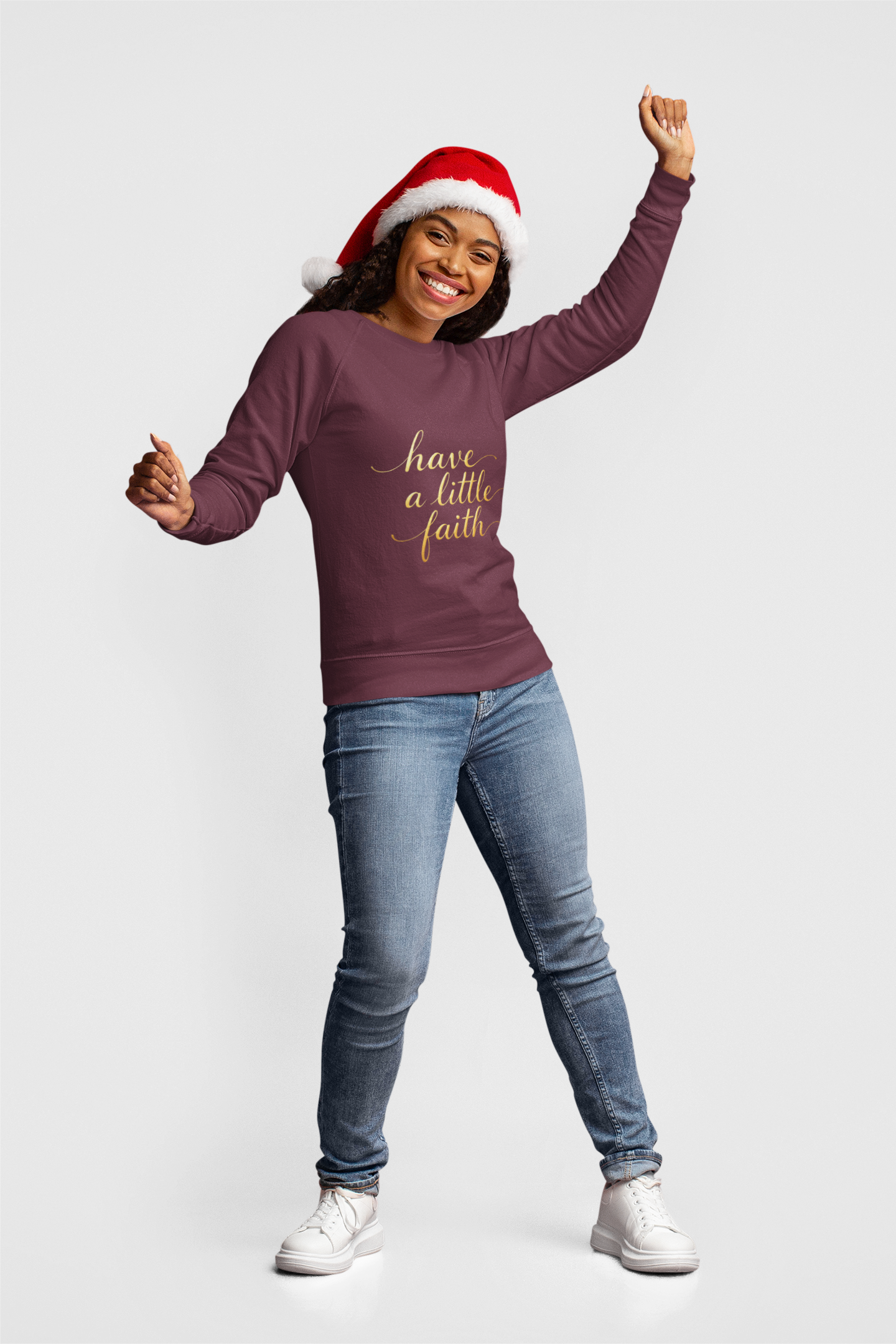 Inspirational Crewneck Sweatshirt - "Have a little Faith" Design