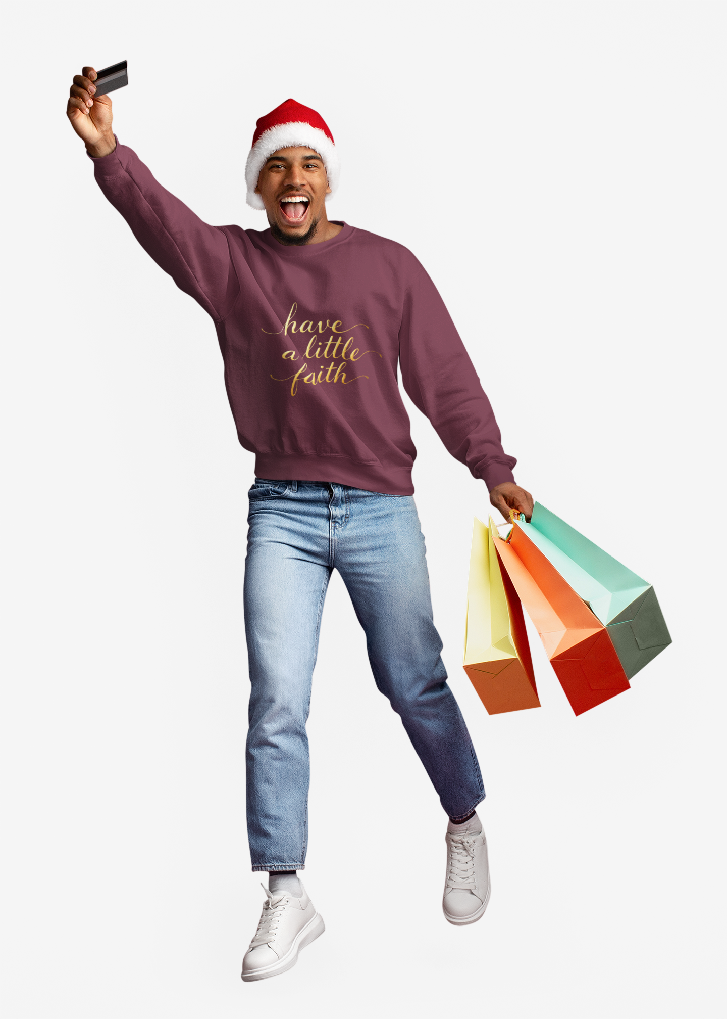 Inspirational Crewneck Sweatshirt - "Have a little Faith" Design