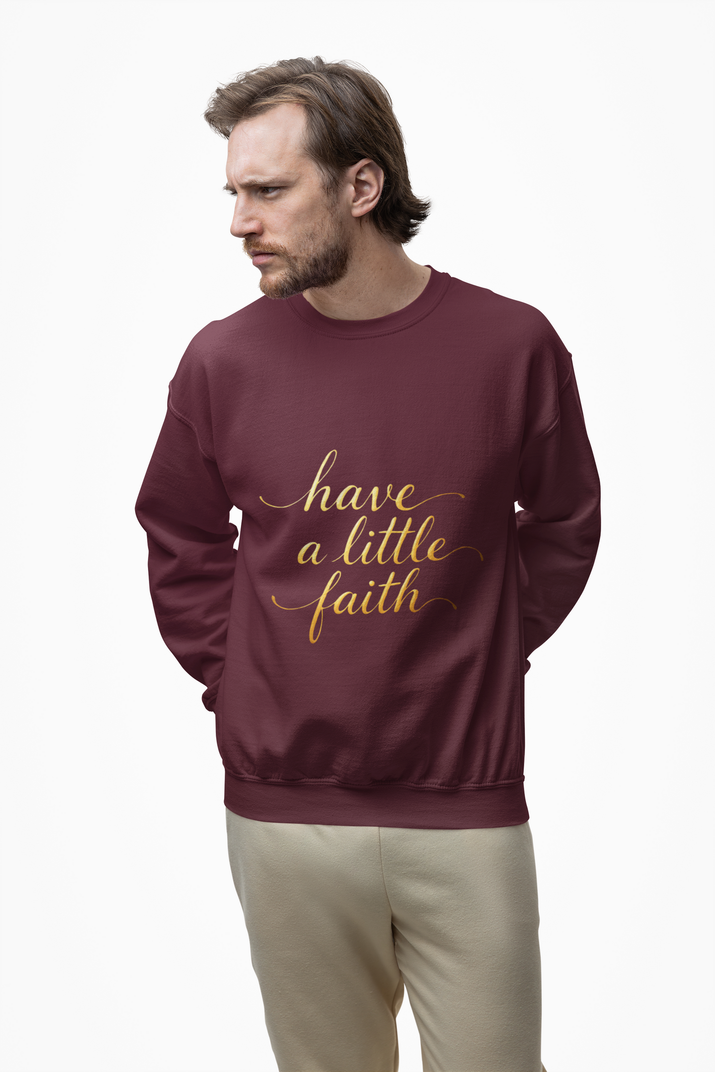 Inspirational Crewneck Sweatshirt - "Have a little Faith" Design