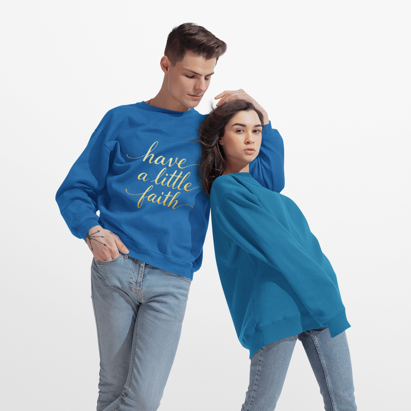 Inspirational Crewneck Sweatshirt - "Have a little Faith" Design