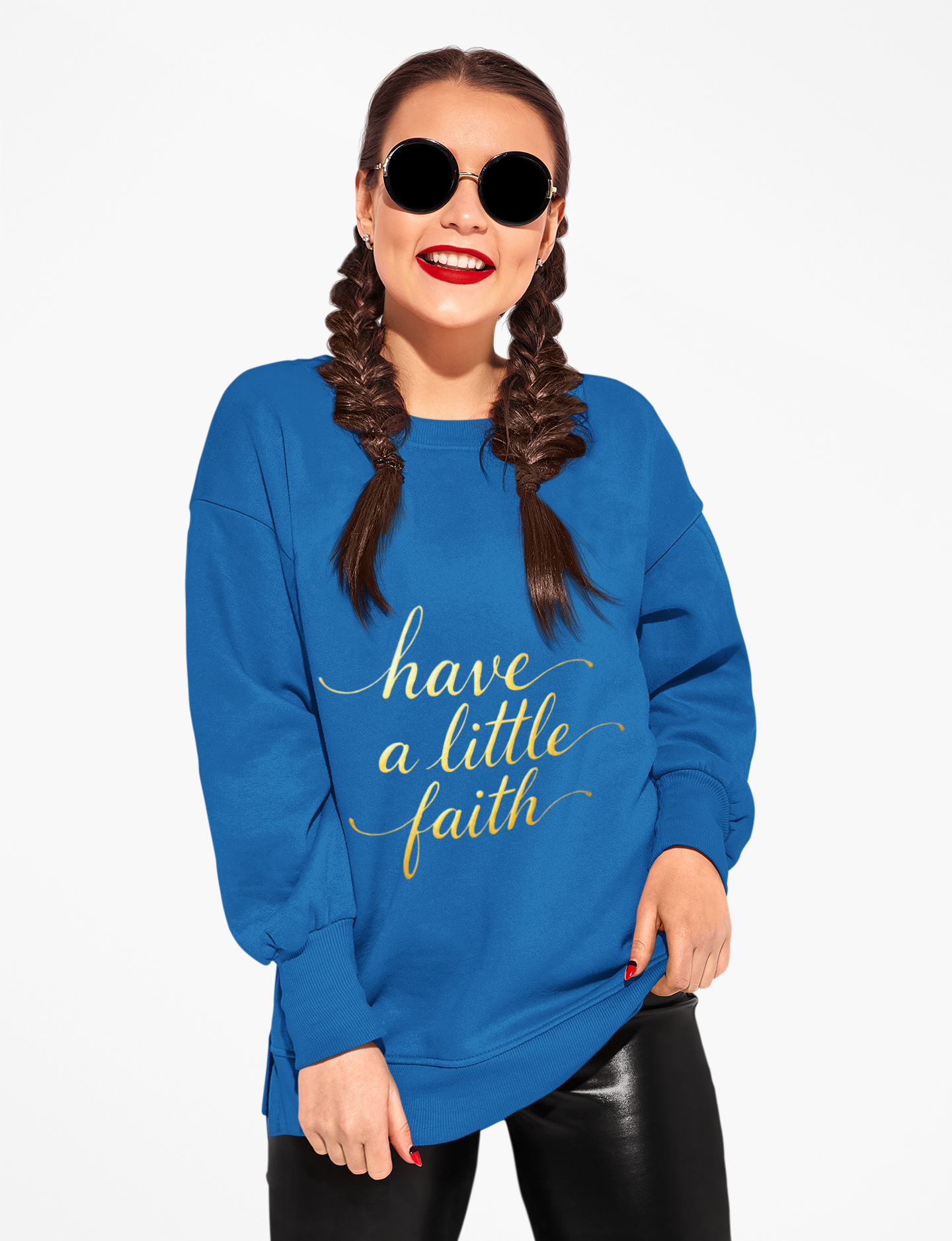 Inspirational Crewneck Sweatshirt - "Have a little Faith" Design