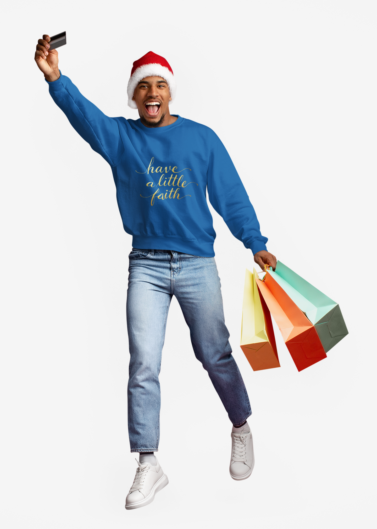 Inspirational Crewneck Sweatshirt - "Have a little Faith" Design