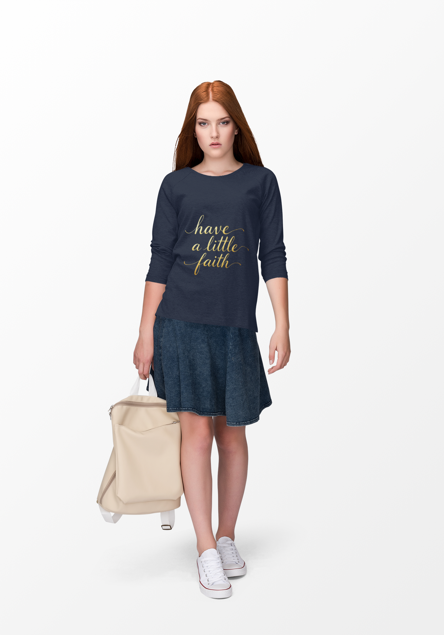 Inspirational Crewneck Sweatshirt - "Have a little Faith" Design