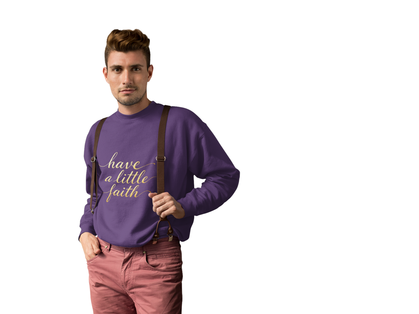 Inspirational Crewneck Sweatshirt - "Have a little Faith" Design