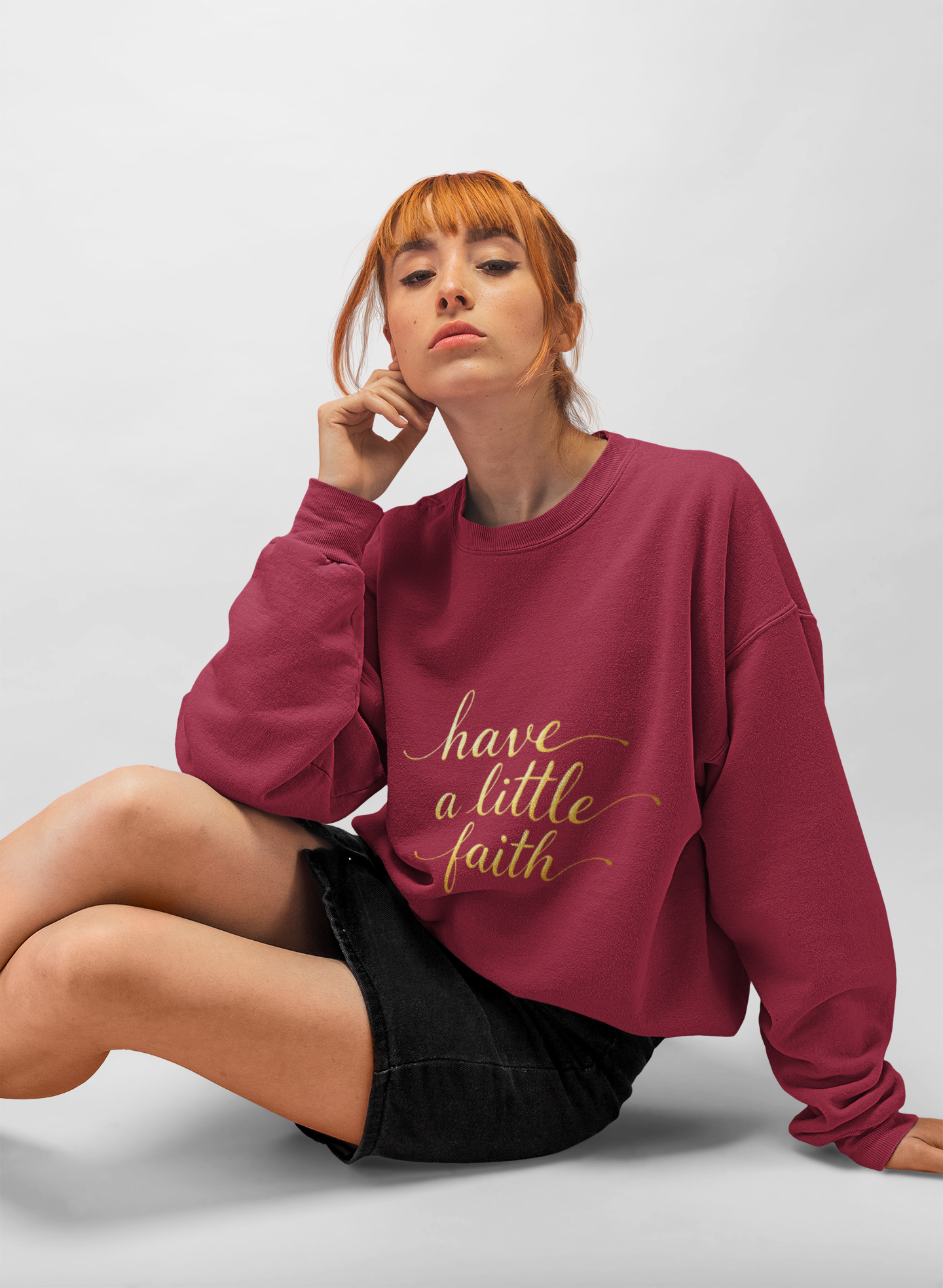 Inspirational Crewneck Sweatshirt - "Have a little Faith" Design