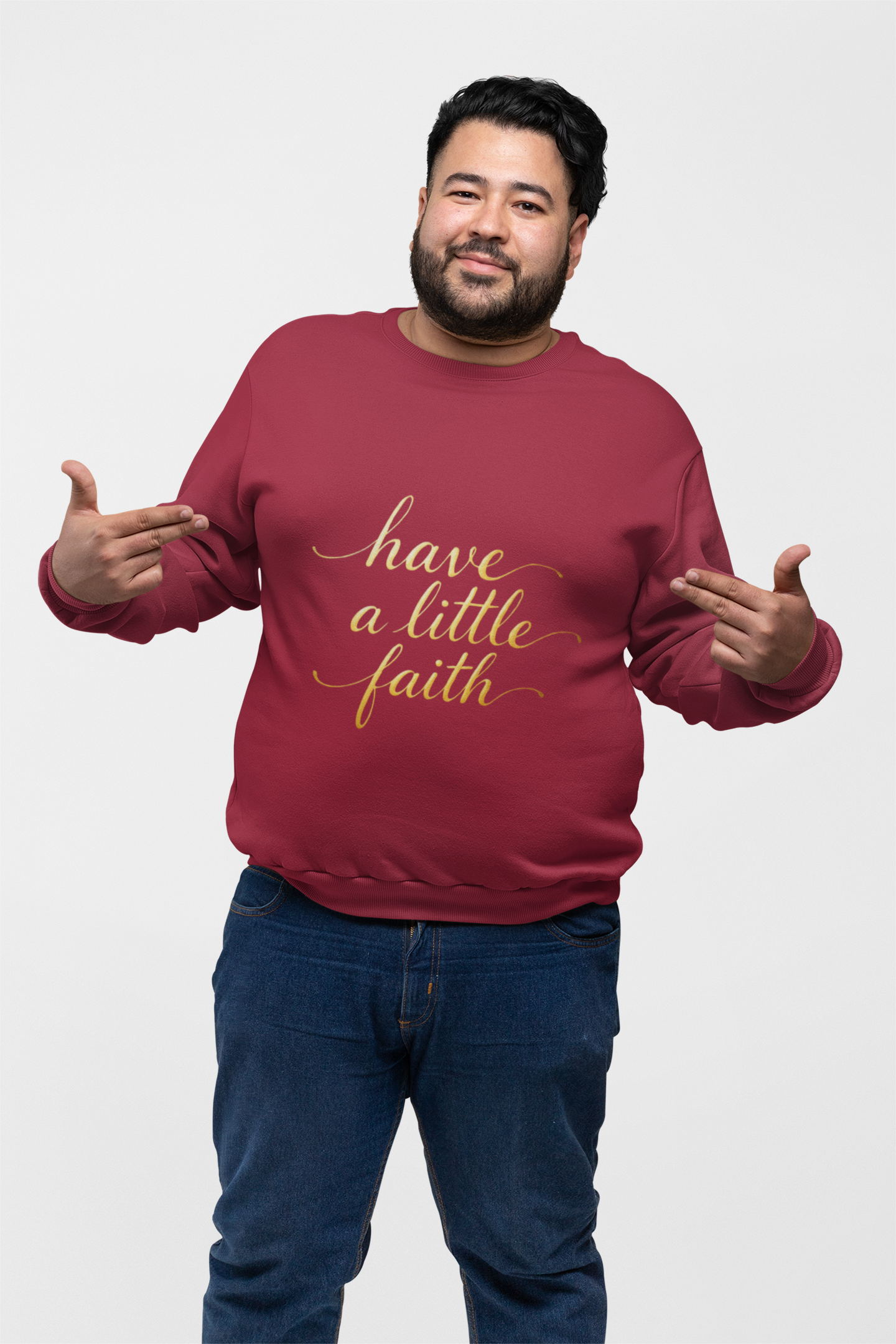 Inspirational Crewneck Sweatshirt - "Have a little Faith" Design
