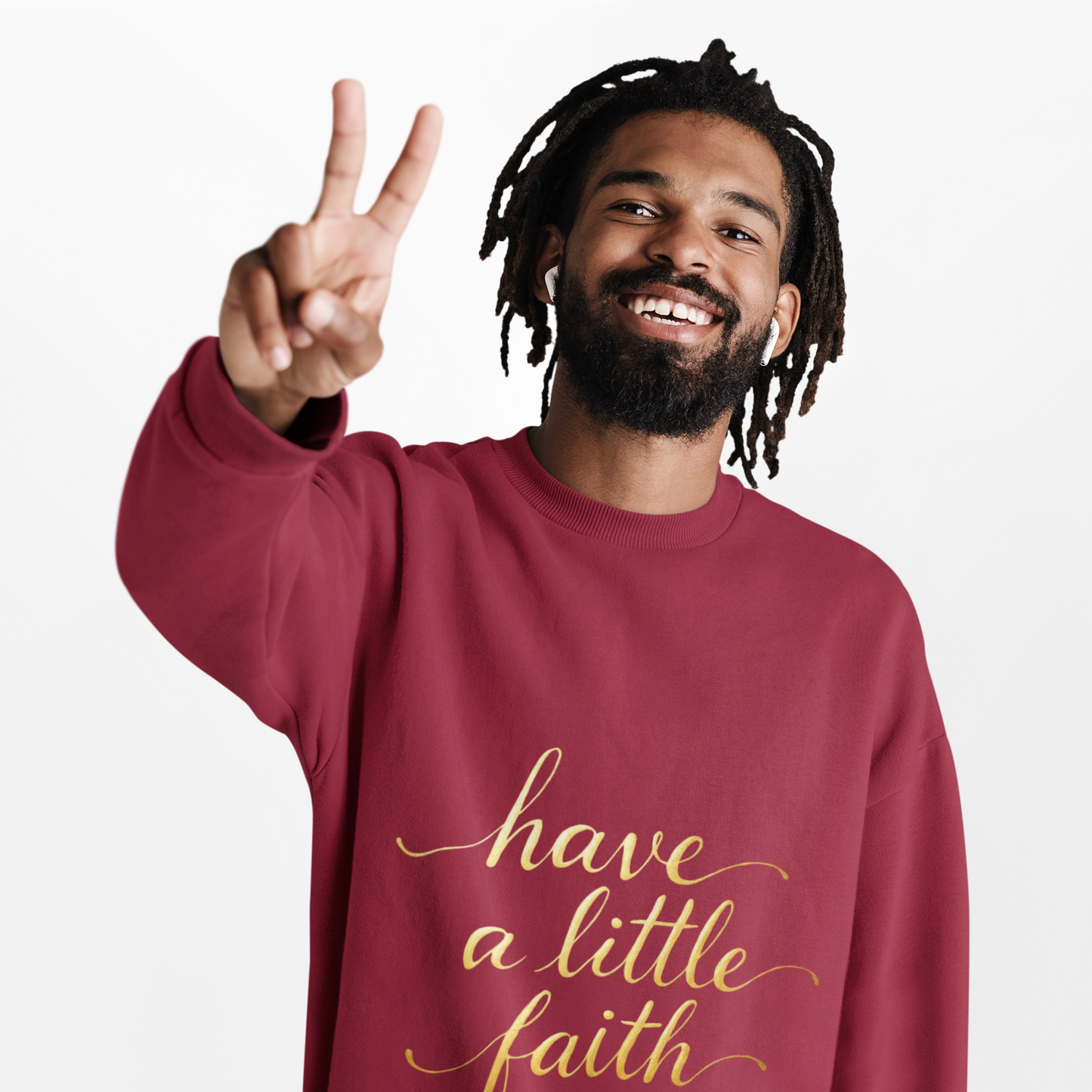 Inspirational Crewneck Sweatshirt - "Have a little Faith" Design