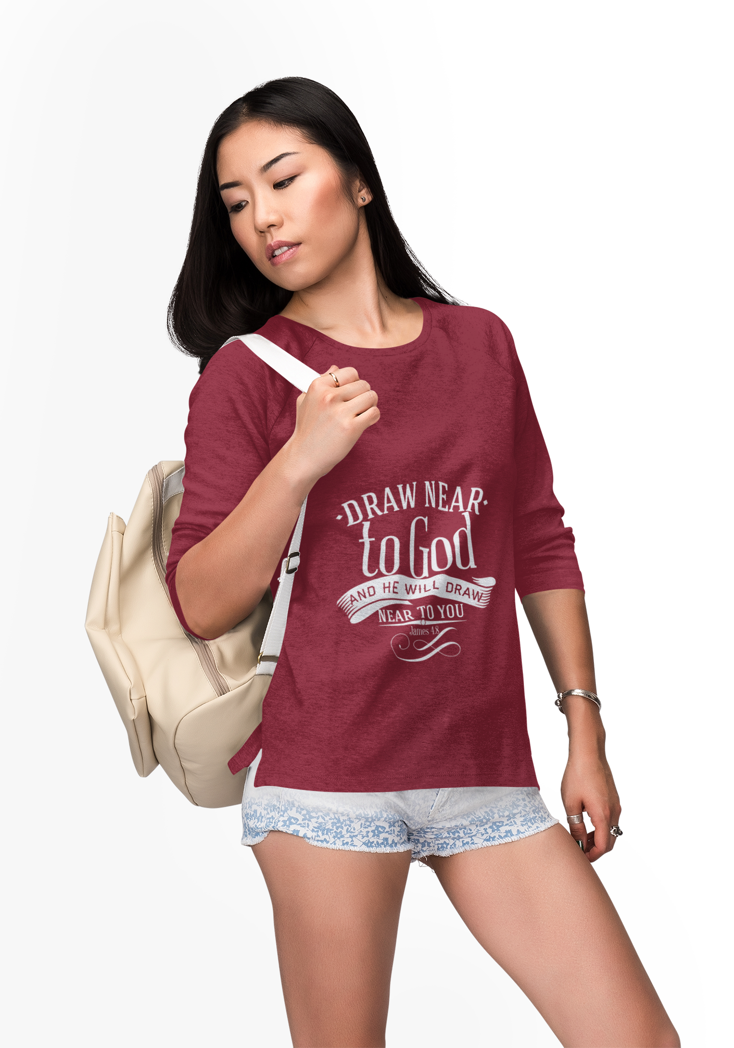 Inspirational Crewneck Sweatshirt - "Draw Near to God" Design