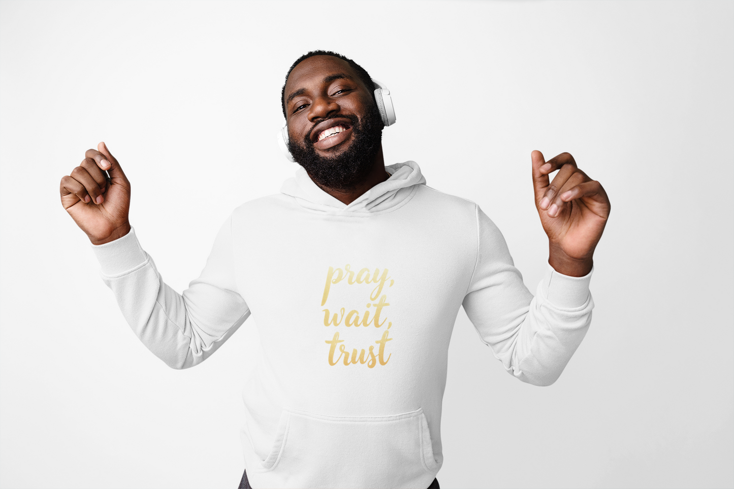 "Pray, Wait, Trust' Unisex Heavy Blend Hoodie Sweatshirt