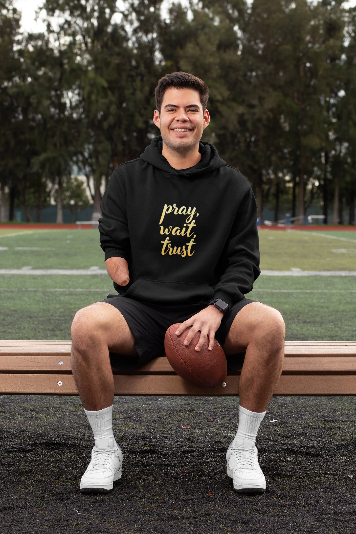 "Pray, Wait, Trust' Unisex Heavy Blend Hoodie Sweatshirt