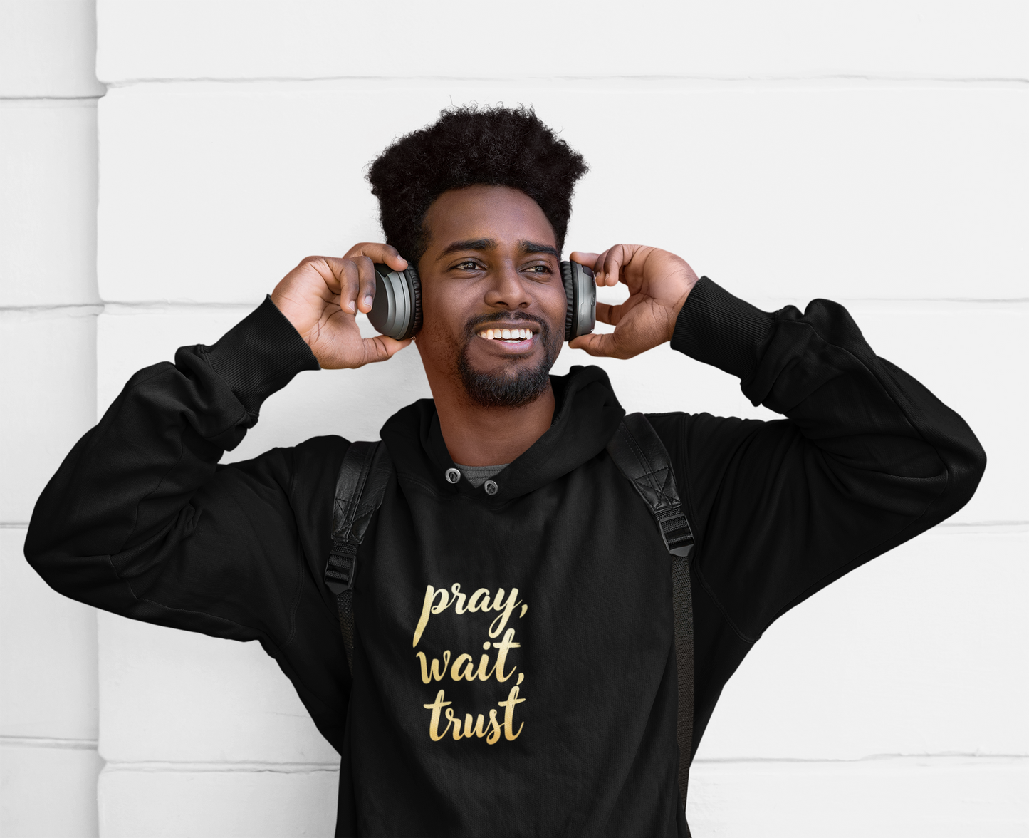 "Pray, Wait, Trust' Unisex Heavy Blend Hoodie Sweatshirt