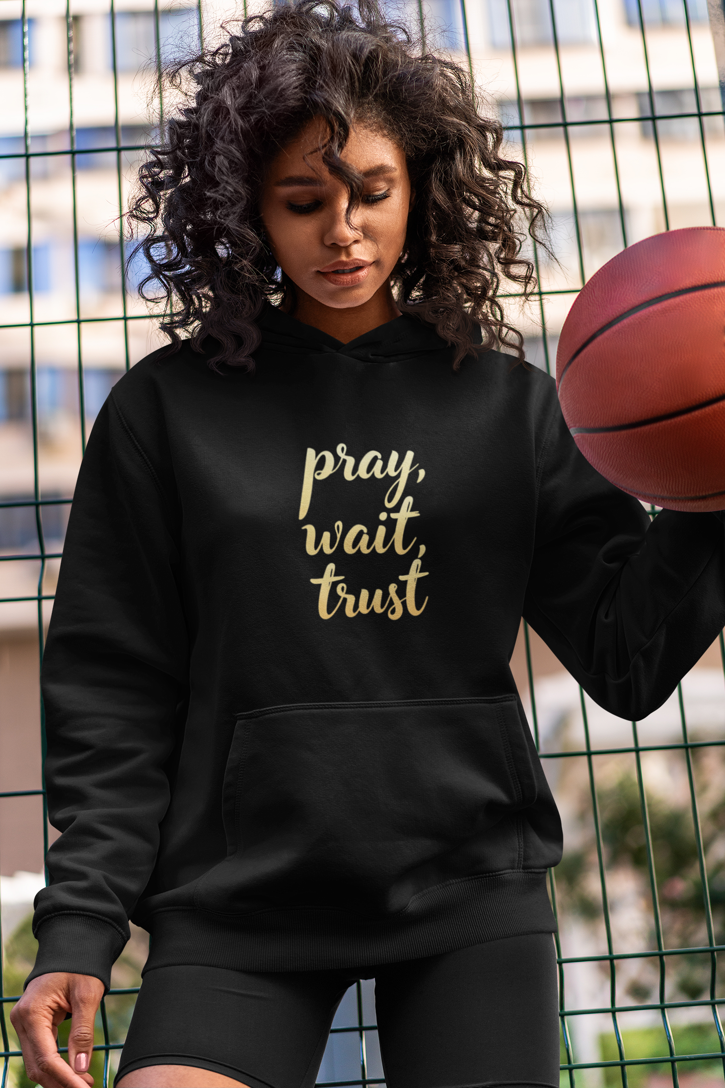 "Pray, Wait, Trust' Unisex Heavy Blend Hoodie Sweatshirt