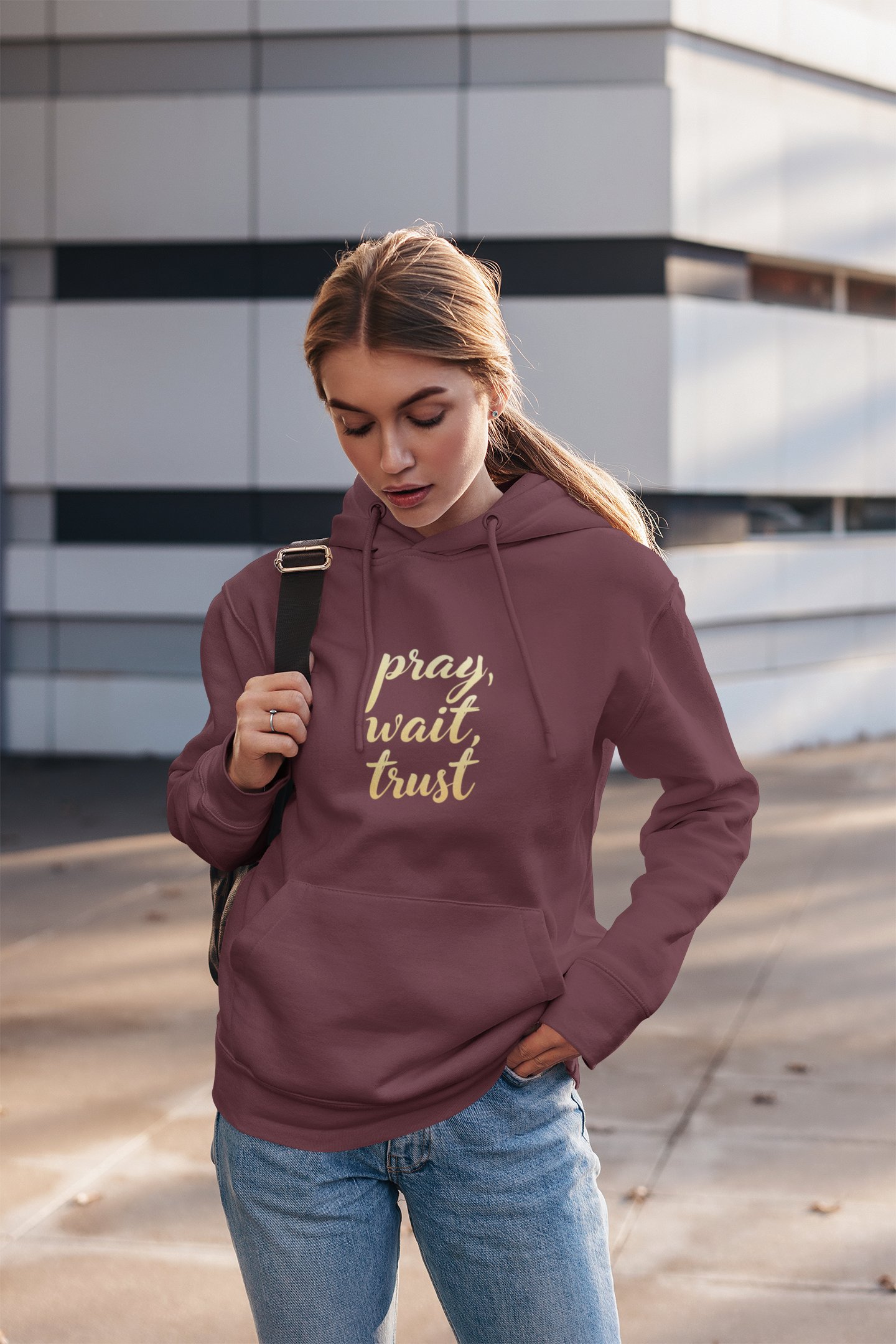 "Pray, Wait, Trust' Unisex Heavy Blend Hoodie Sweatshirt
