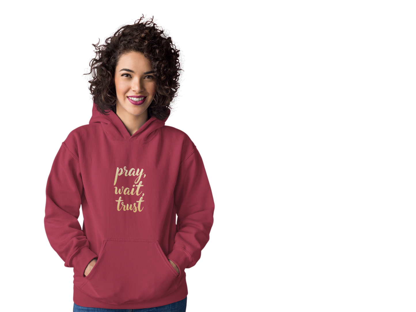 "Pray, Wait, Trust' Unisex Heavy Blend Hoodie Sweatshirt