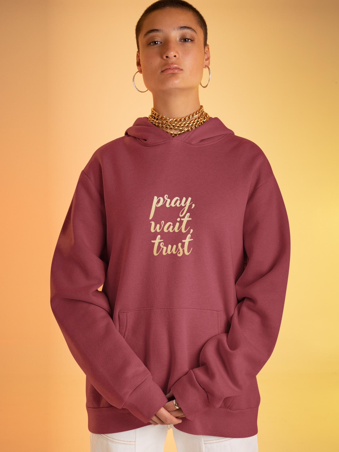 "Pray, Wait, Trust' Unisex Heavy Blend Hoodie Sweatshirt
