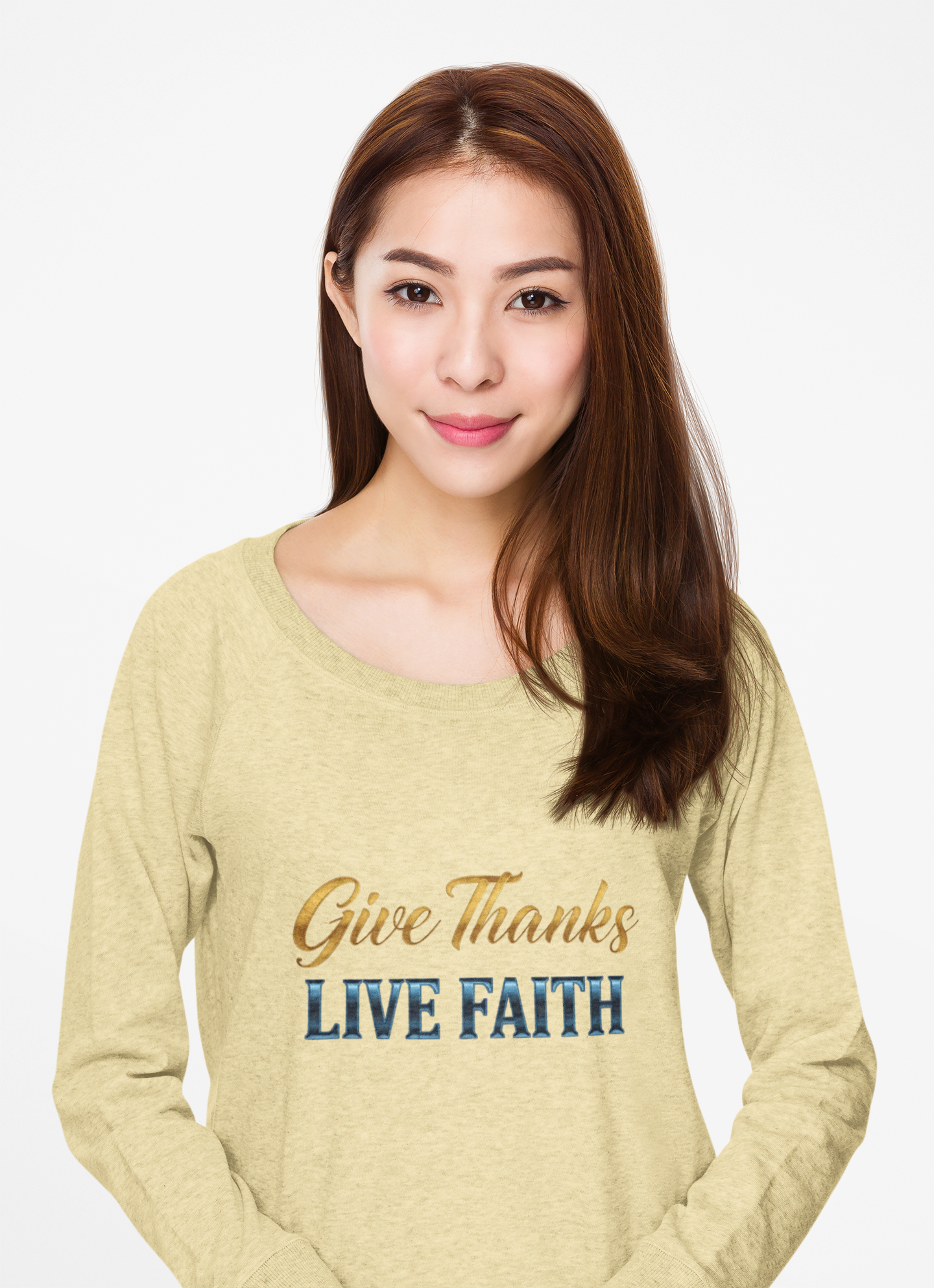 Give Thanks Live Faith Unisex Long Sleeve T-Shirt