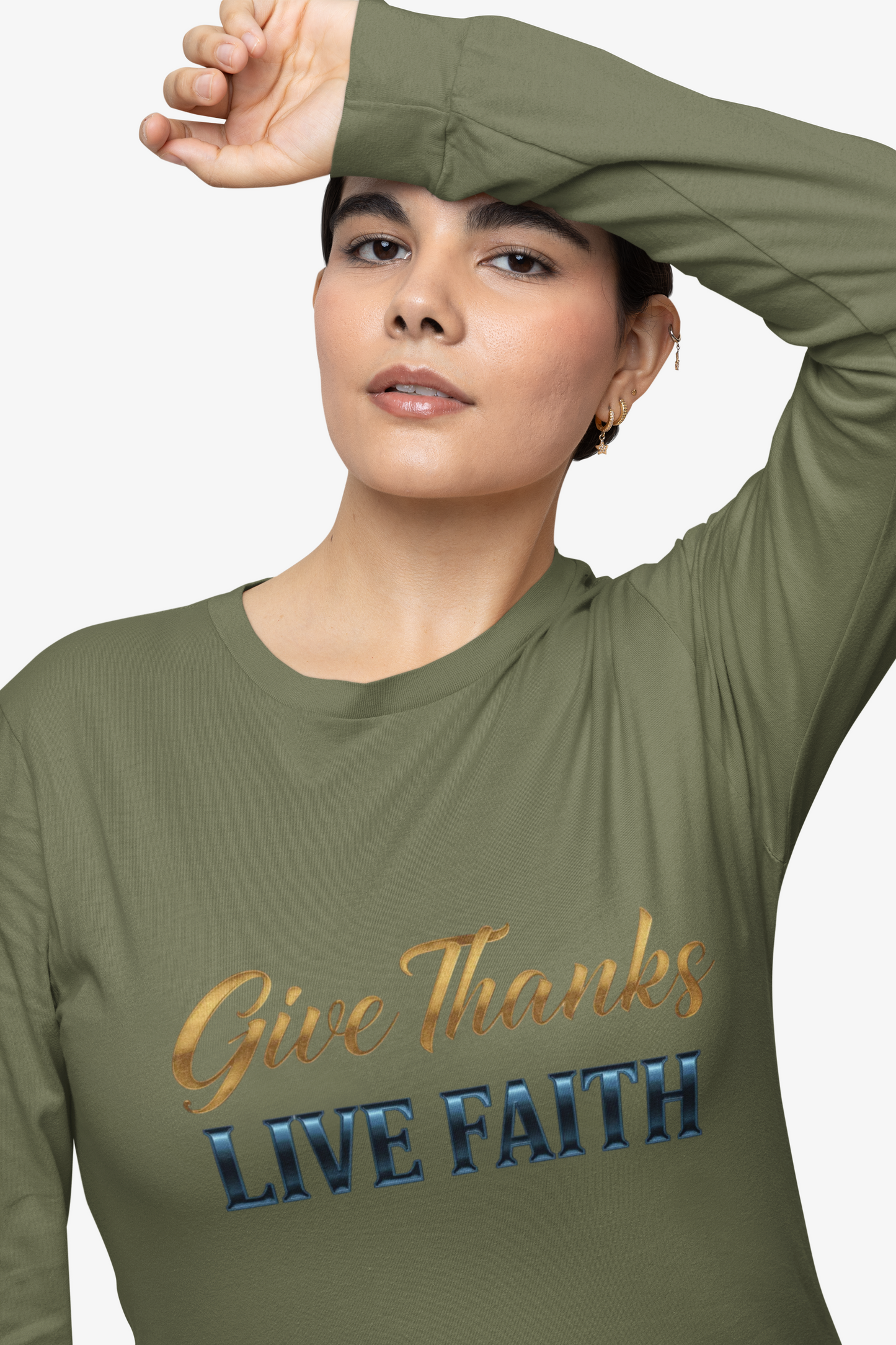 Give Thanks Live Faith Unisex Long Sleeve T-Shirt