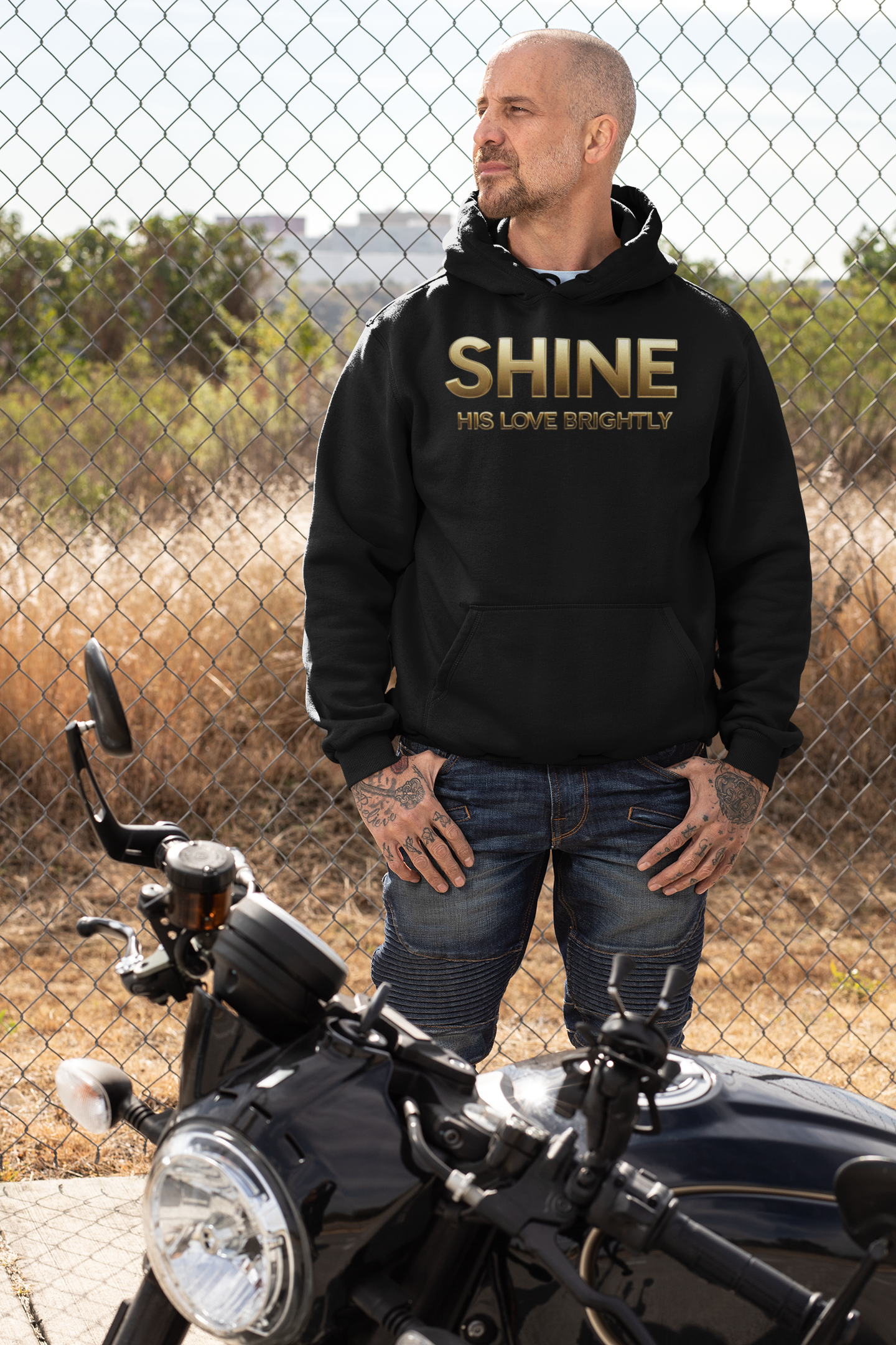 Shine His Love Brightly Unisex Midweight Softstyle Fleece Hoodie