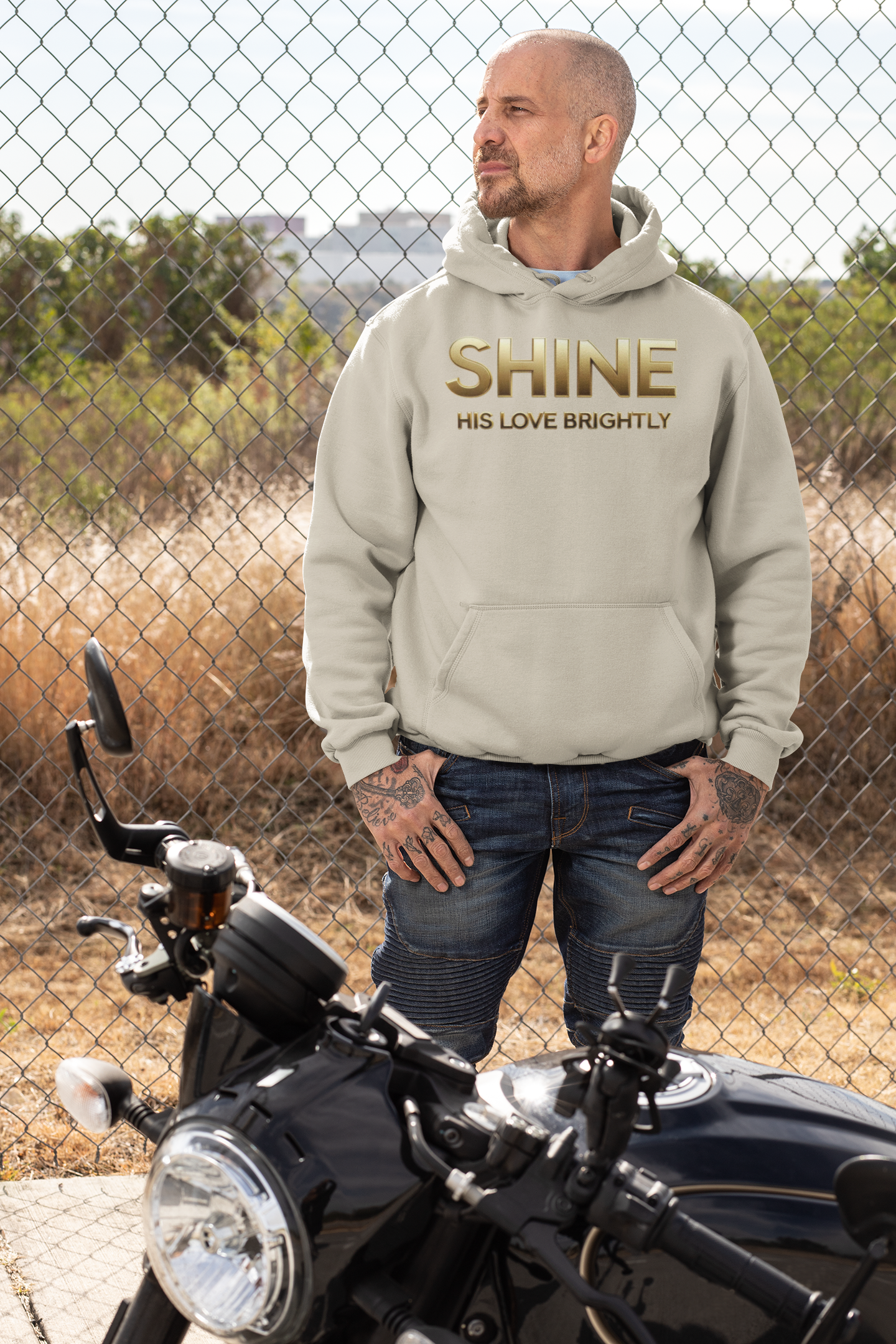 Shine His Love Brightly Unisex Midweight Softstyle Fleece Hoodie