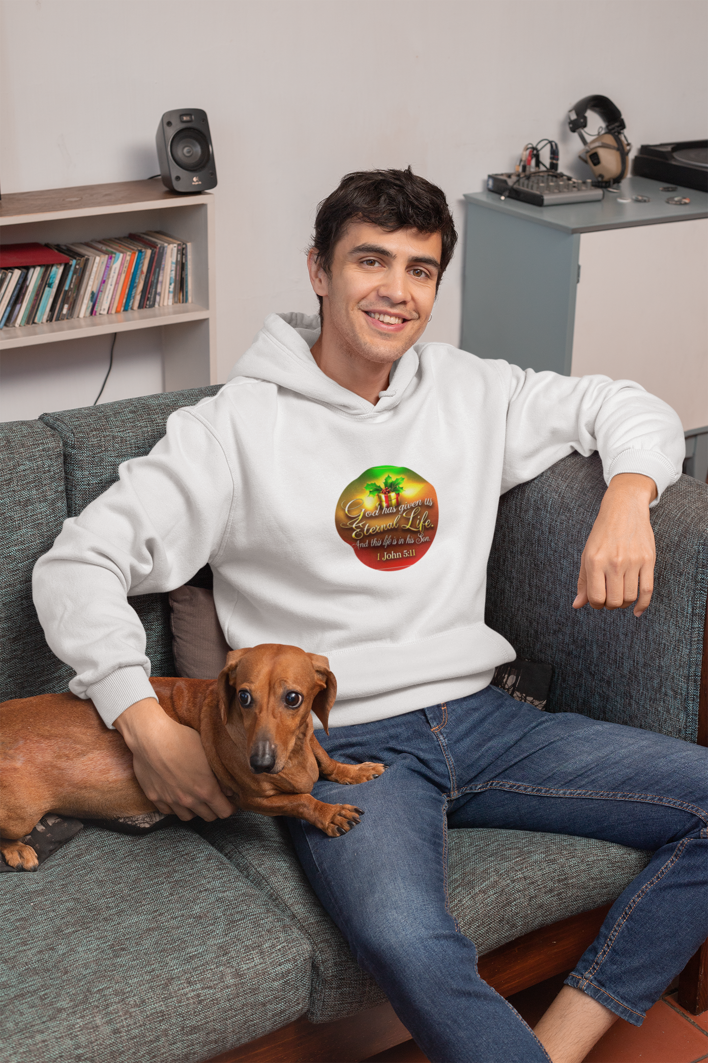 "Eternal Life Christmas" Unisex Midweight Softstyle Fleece Hoodie