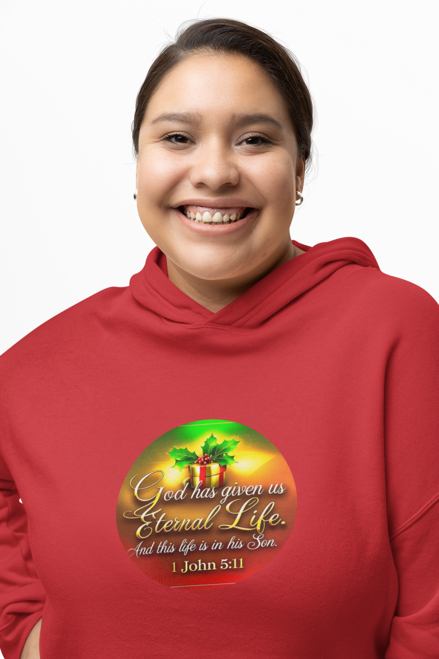 "Eternal Life Christmas" Unisex Midweight Softstyle Fleece Hoodie