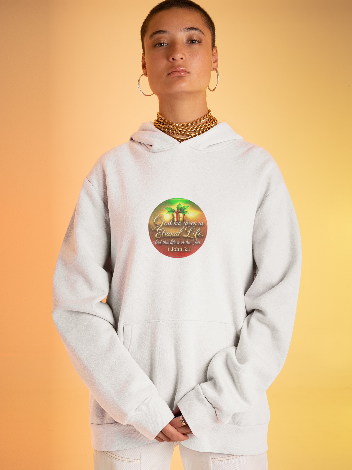 "Eternal Life Christmas" Unisex Midweight Softstyle Fleece Hoodie