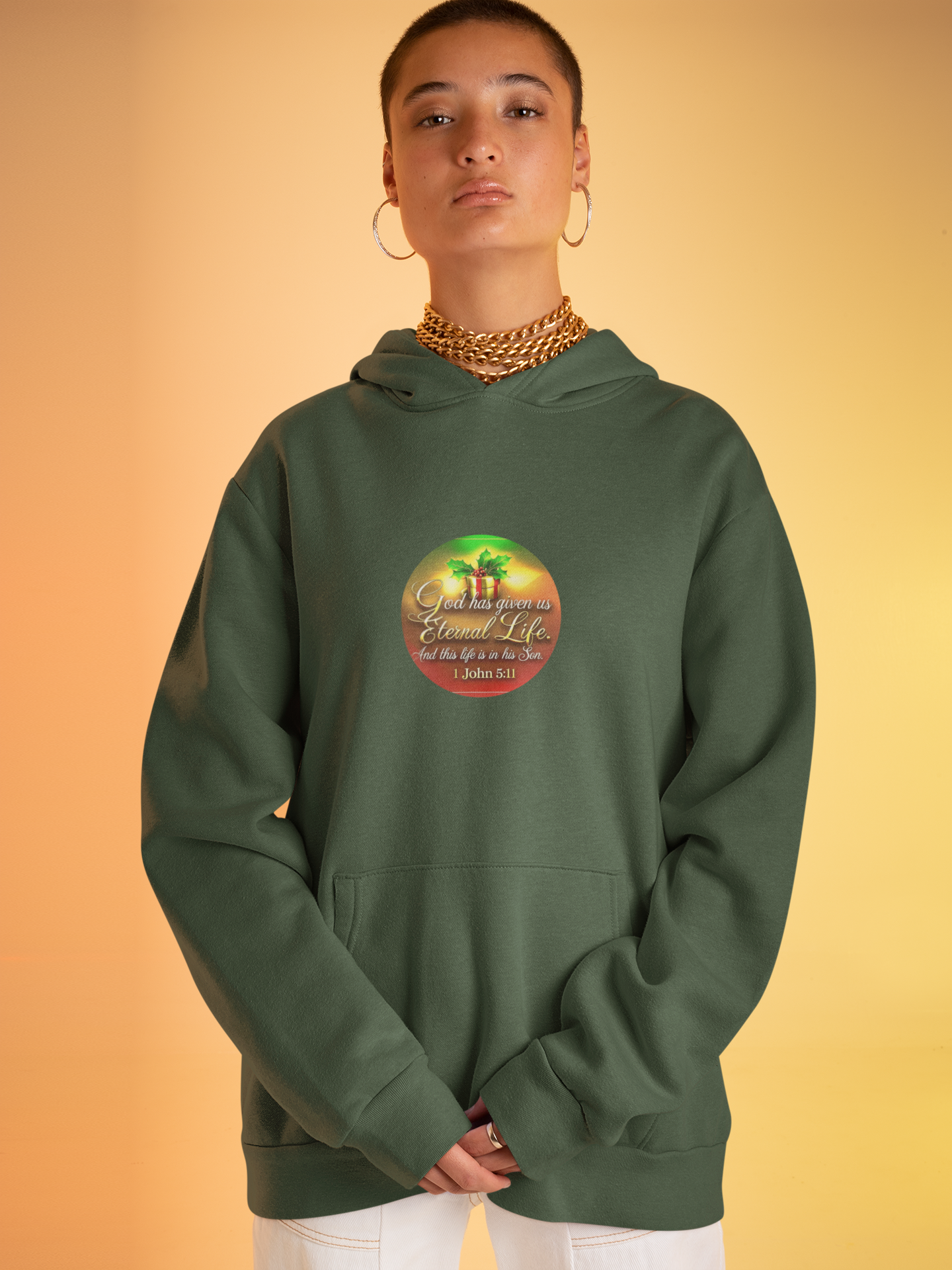 "Eternal Life Christmas" Unisex Midweight Softstyle Fleece Hoodie