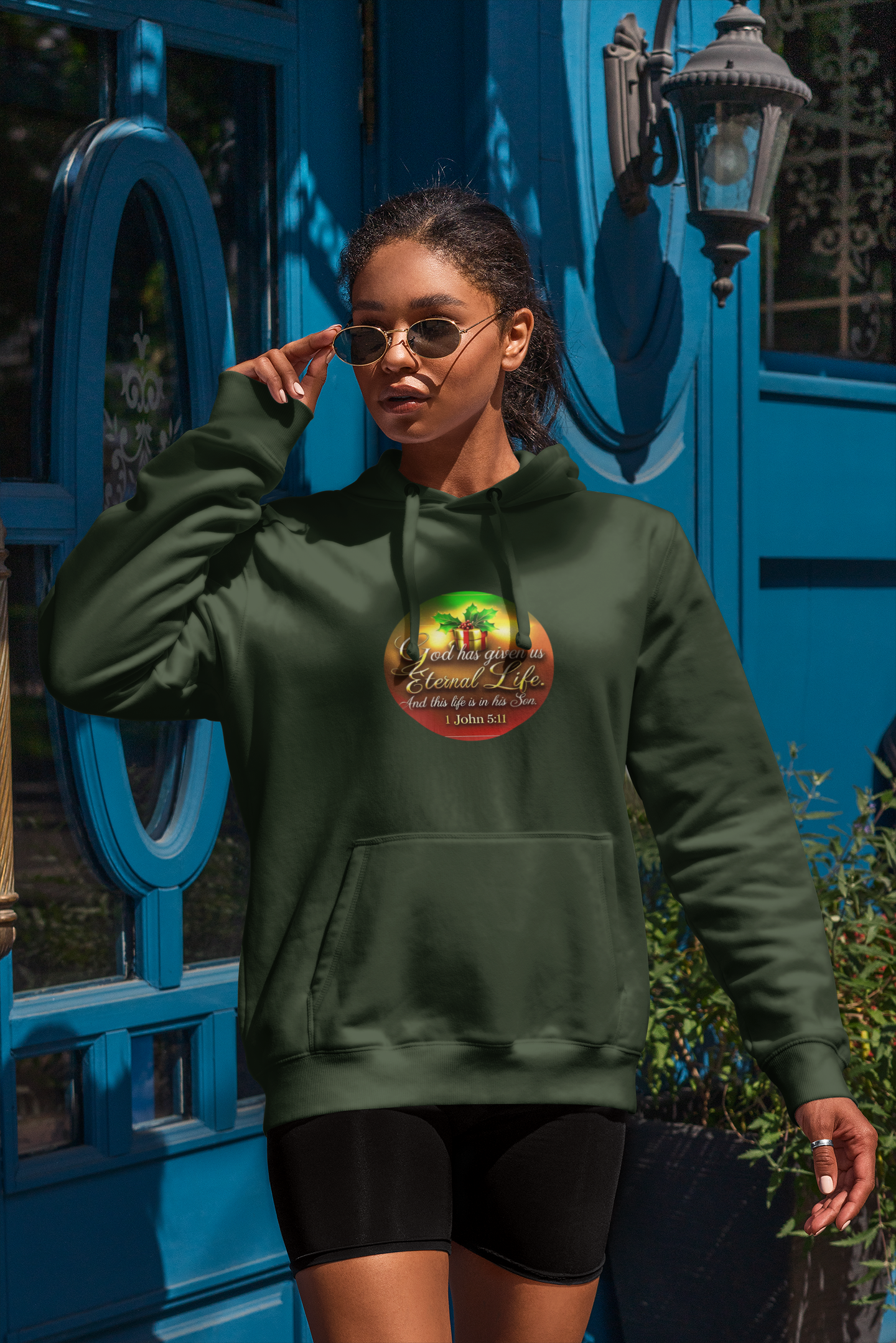 "Eternal Life Christmas" Unisex Midweight Softstyle Fleece Hoodie