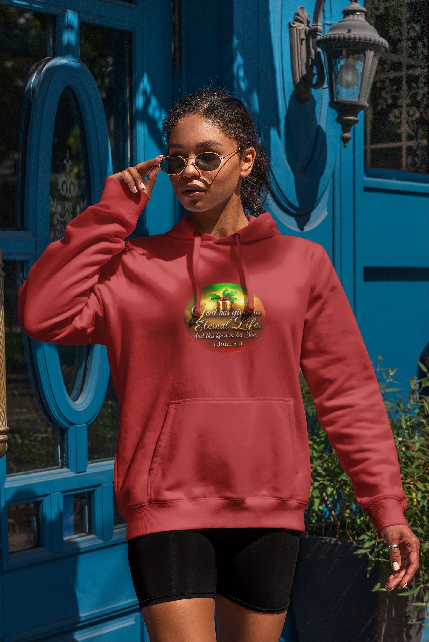 "Eternal Life Christmas" Unisex Midweight Softstyle Fleece Hoodie