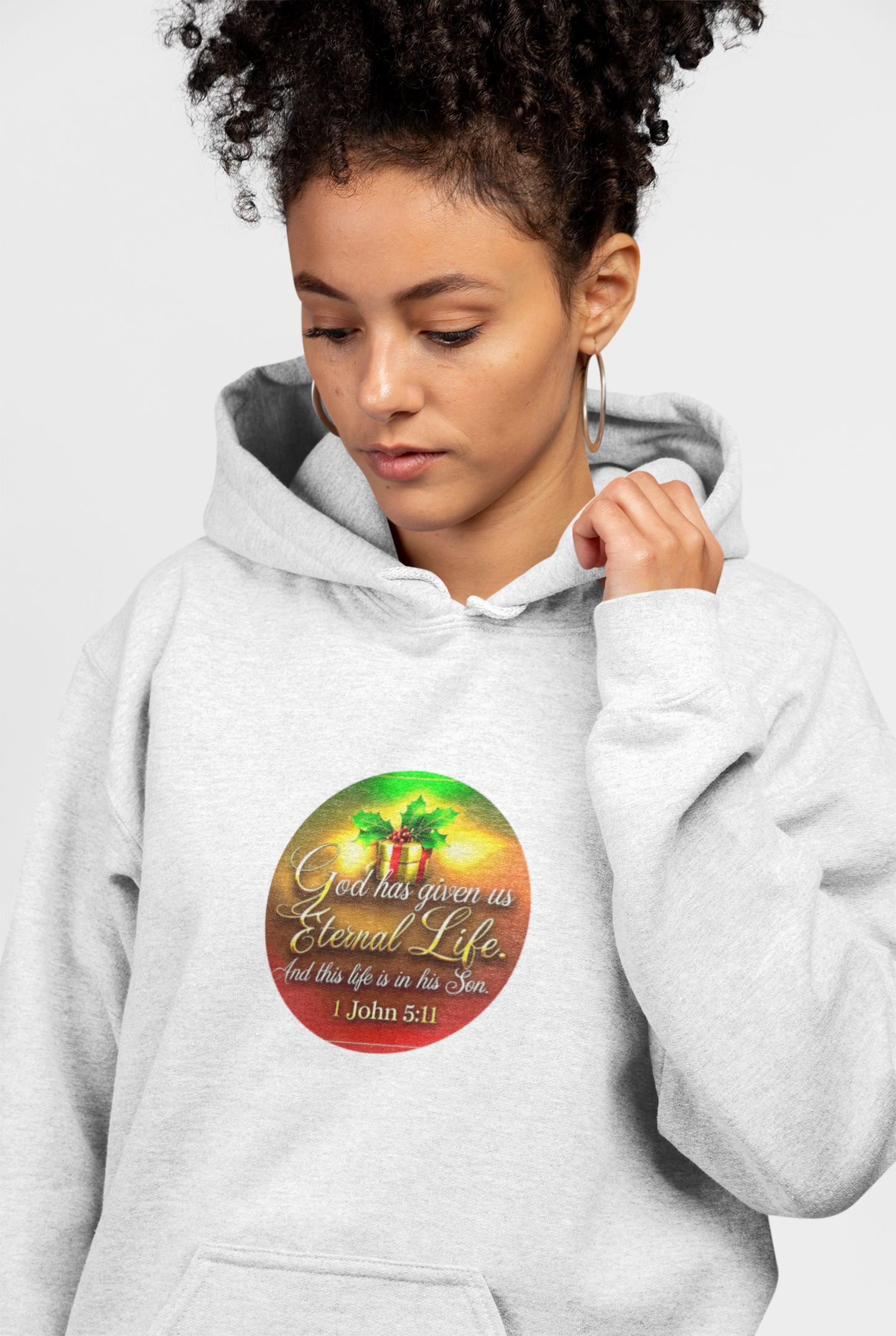 "Eternal Life Christmas" Unisex Midweight Softstyle Fleece Hoodie