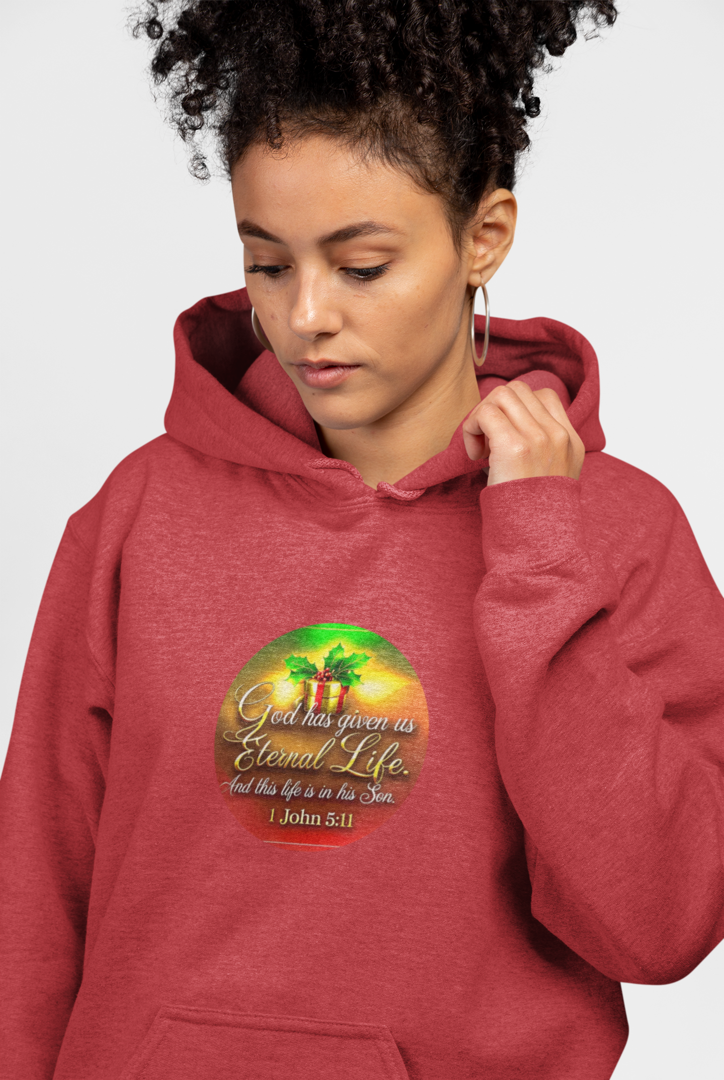 "Eternal Life Christmas" Unisex Midweight Softstyle Fleece Hoodie