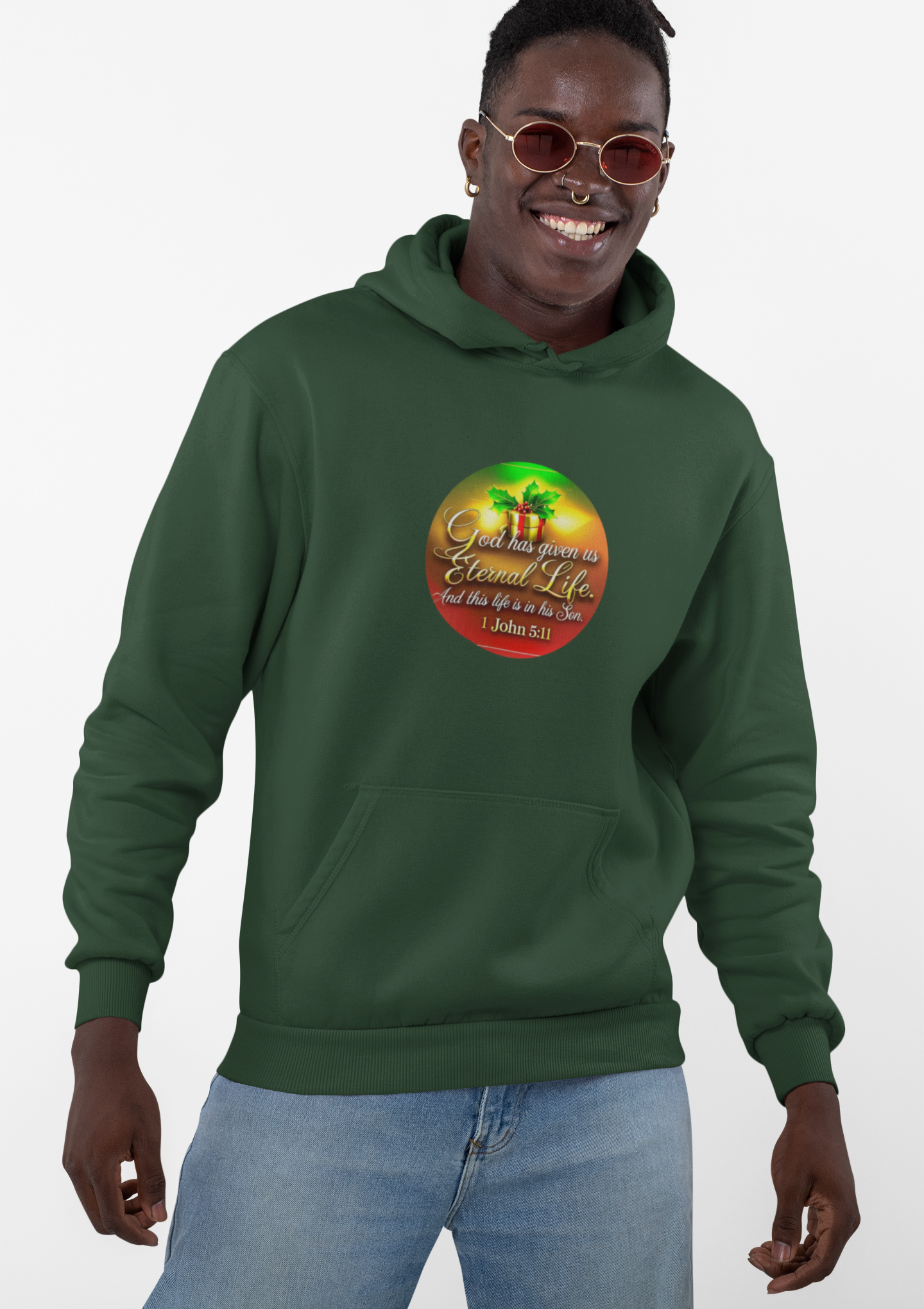 "Eternal Life Christmas" Unisex Midweight Softstyle Fleece Hoodie