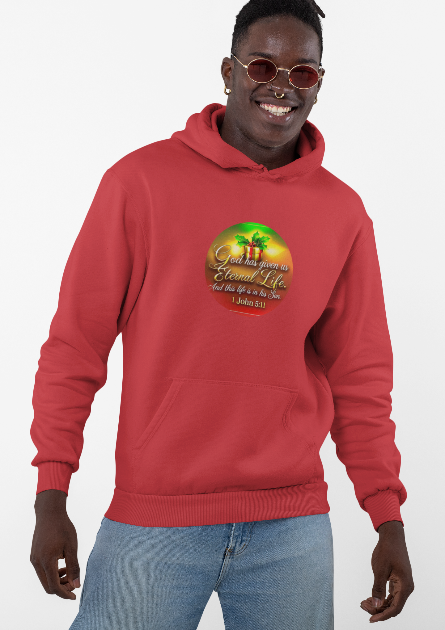 "Eternal Life Christmas" Unisex Midweight Softstyle Fleece Hoodie