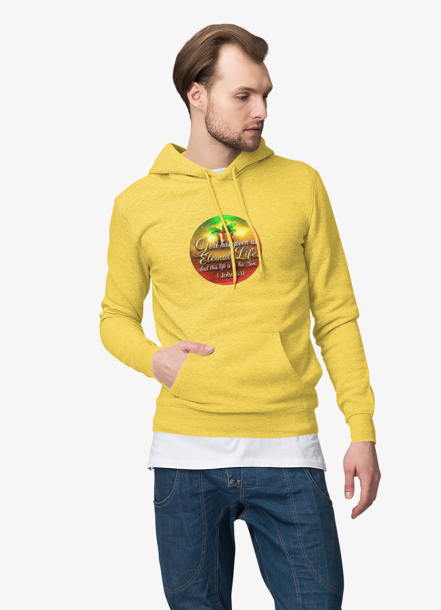 "Eternal Life Christmas" Unisex Midweight Softstyle Fleece Hoodie