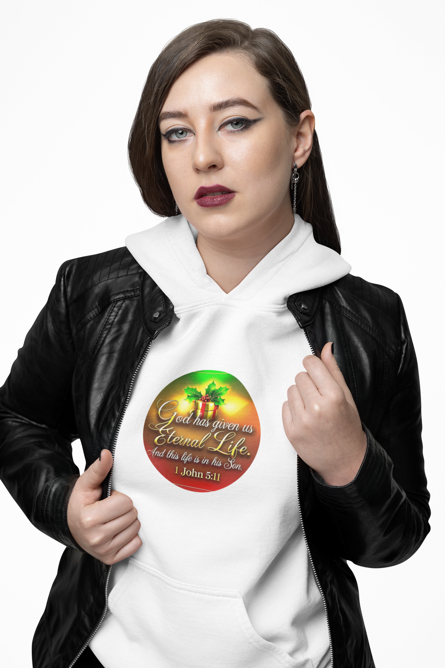 "Eternal Life Christmas" Unisex Midweight Softstyle Fleece Hoodie